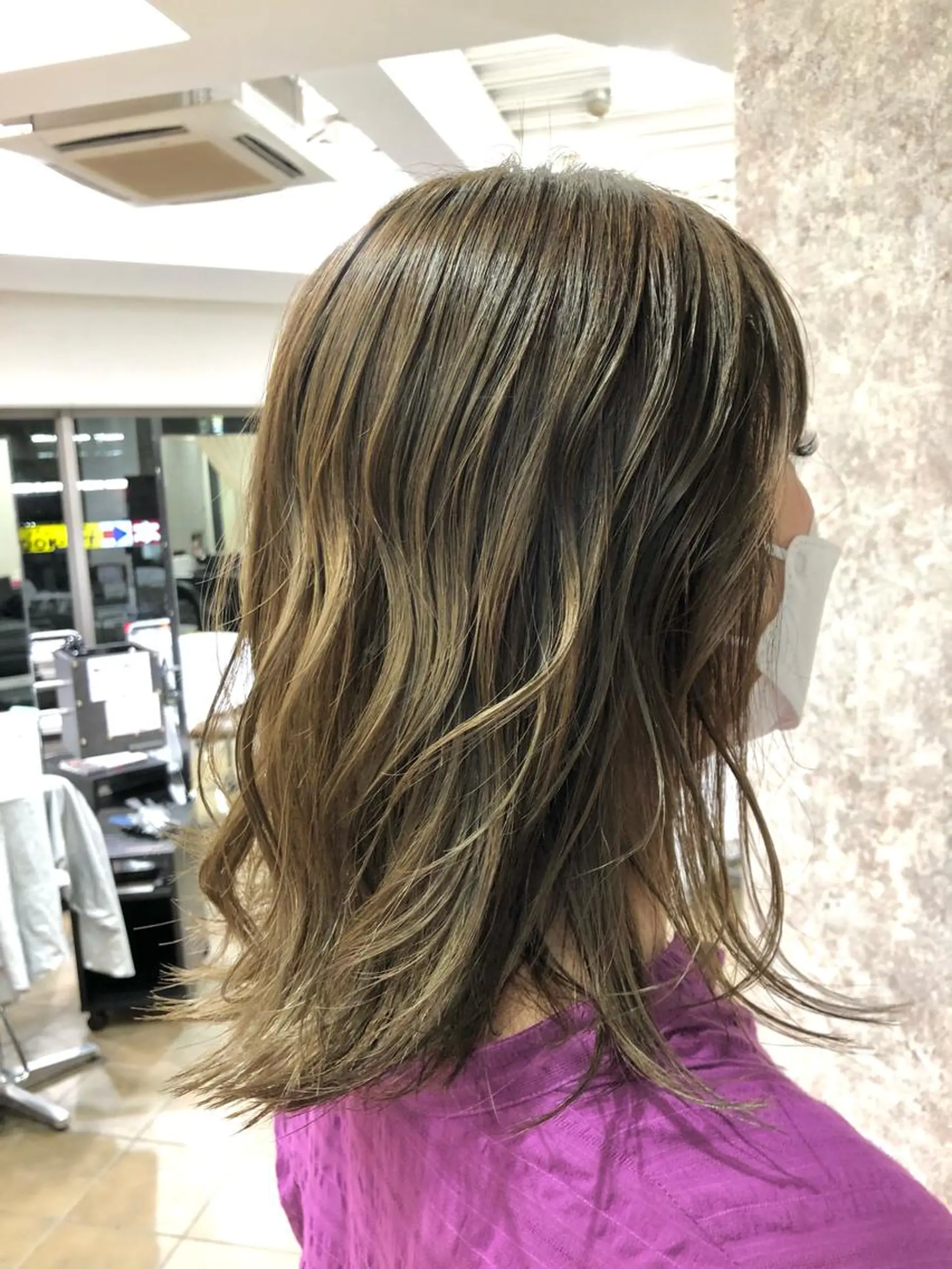 セミロング カラー 髪質改善/レイヤー 兼折楓馬のヘアスタイル