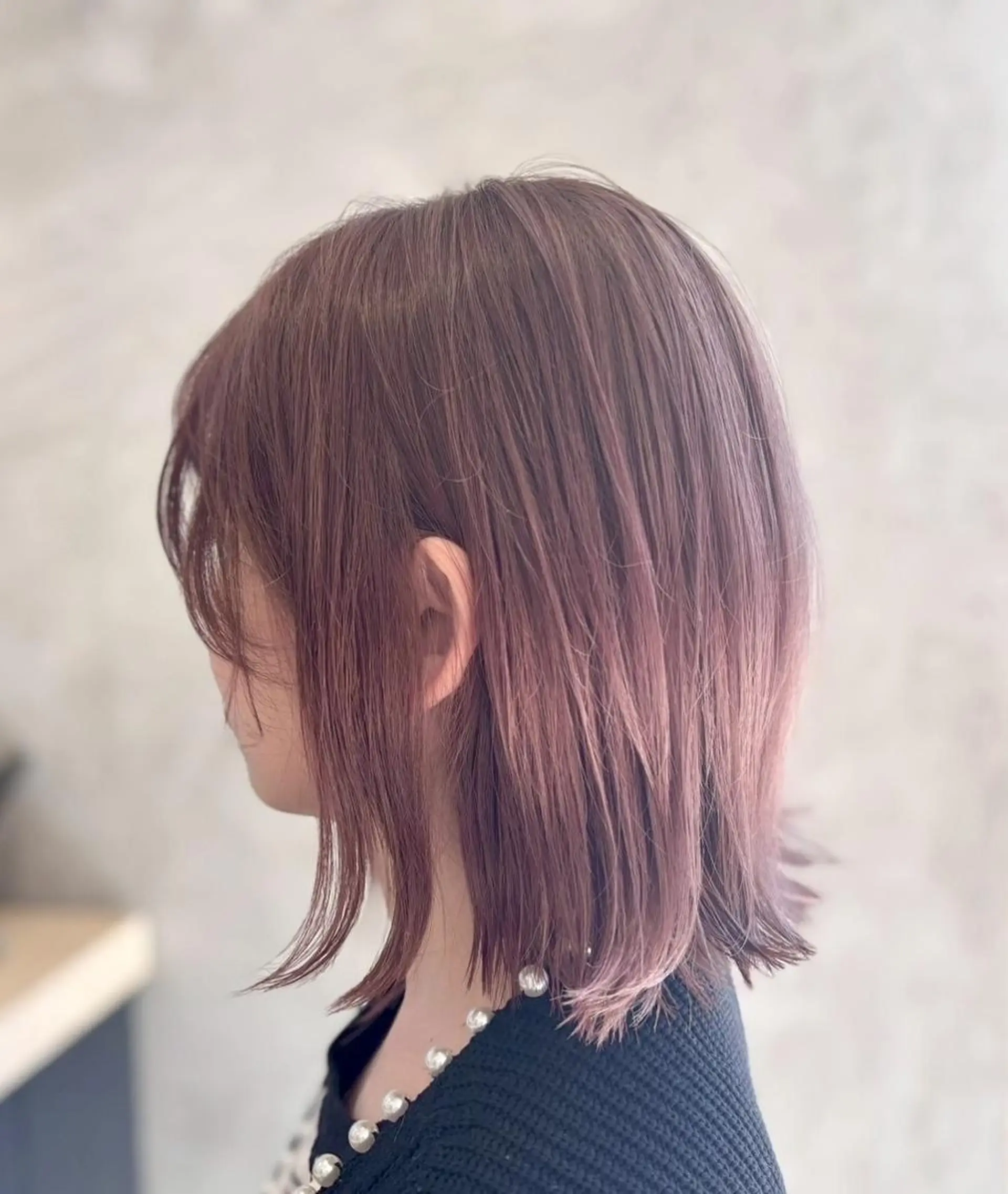 ミディアム カット ヘアカラー 韓国レイヤーカット✨ 縮毛矯正　原田 優作のヘアスタイル