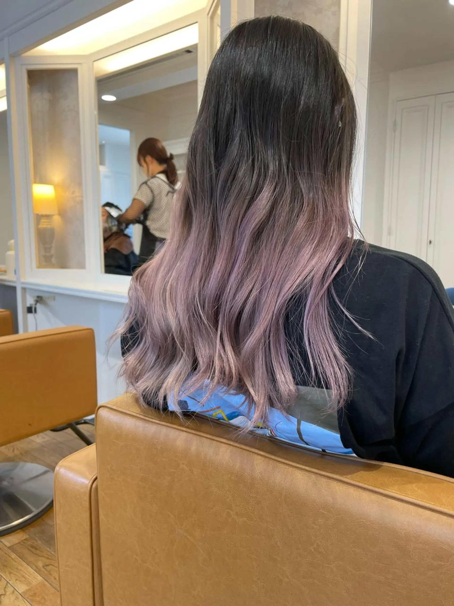 セミロング ヘアカラー トリートメント ブリーチ毛矯正.髪質 改善.髪にドラマをのヘアスタイル