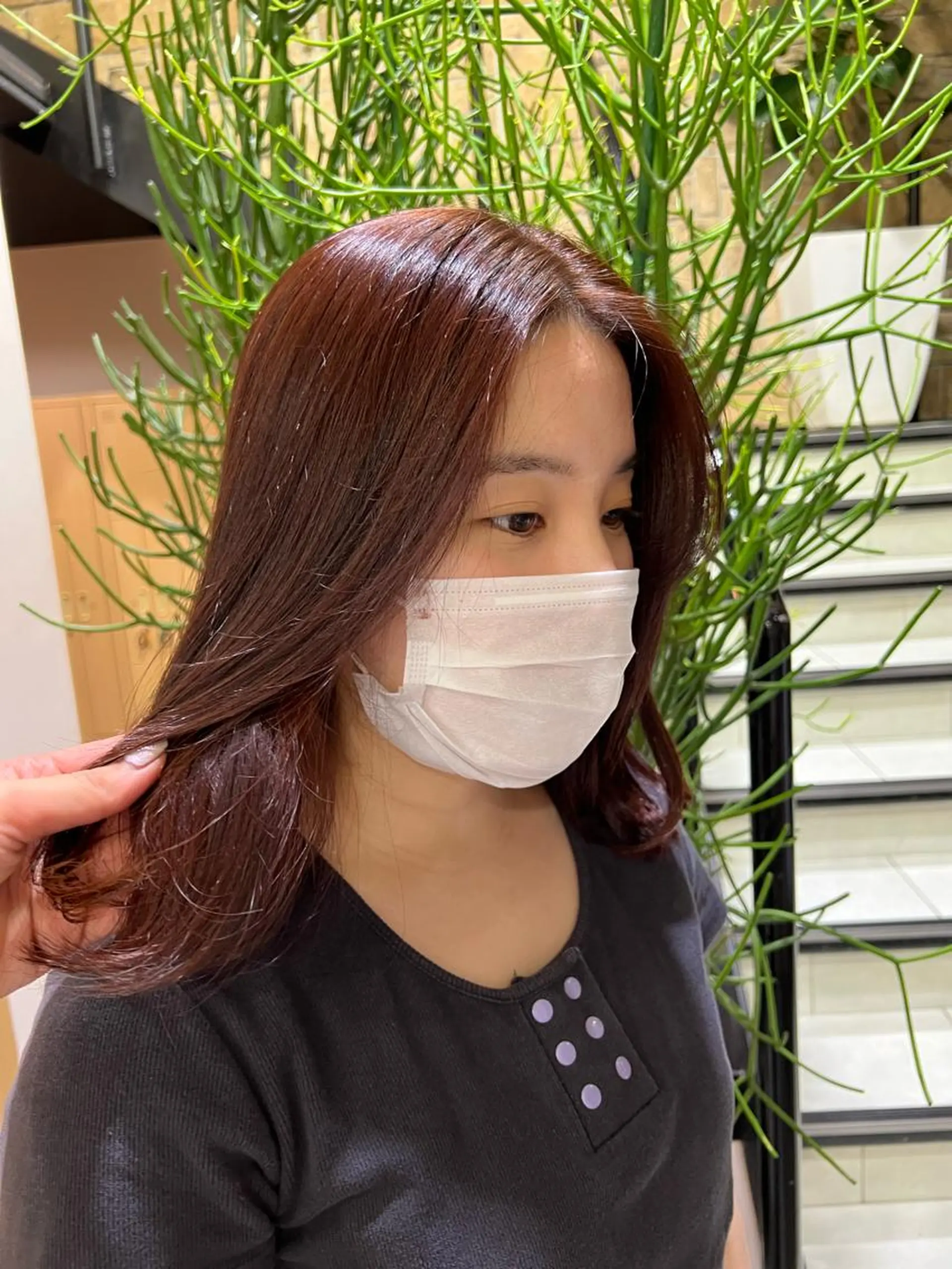 ショート カラー ヘアアレンジ チャンモリパーマ/韓 国/Minami🦋のヘアスタイル