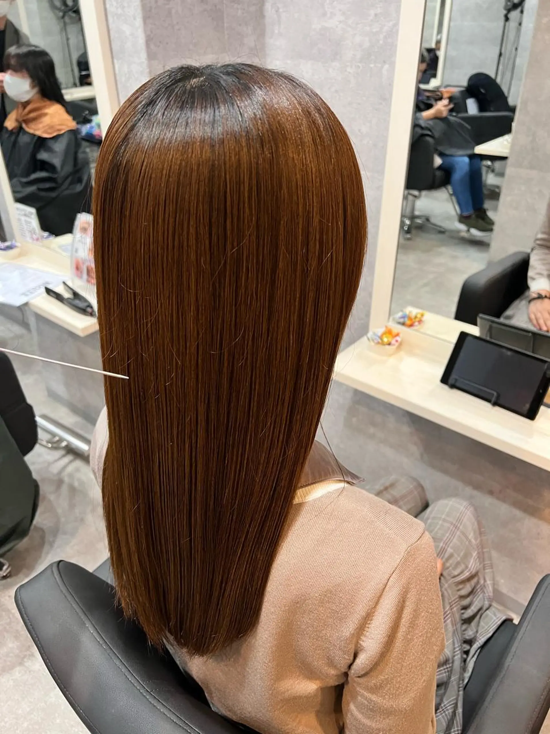 ロング 髪質改善 縮毛矯正 トリートメント カット 縮毛矯正 トリートメント 🌿海山龍馬🌿前髪 /顔まわり/レイヤーのヘアスタイル