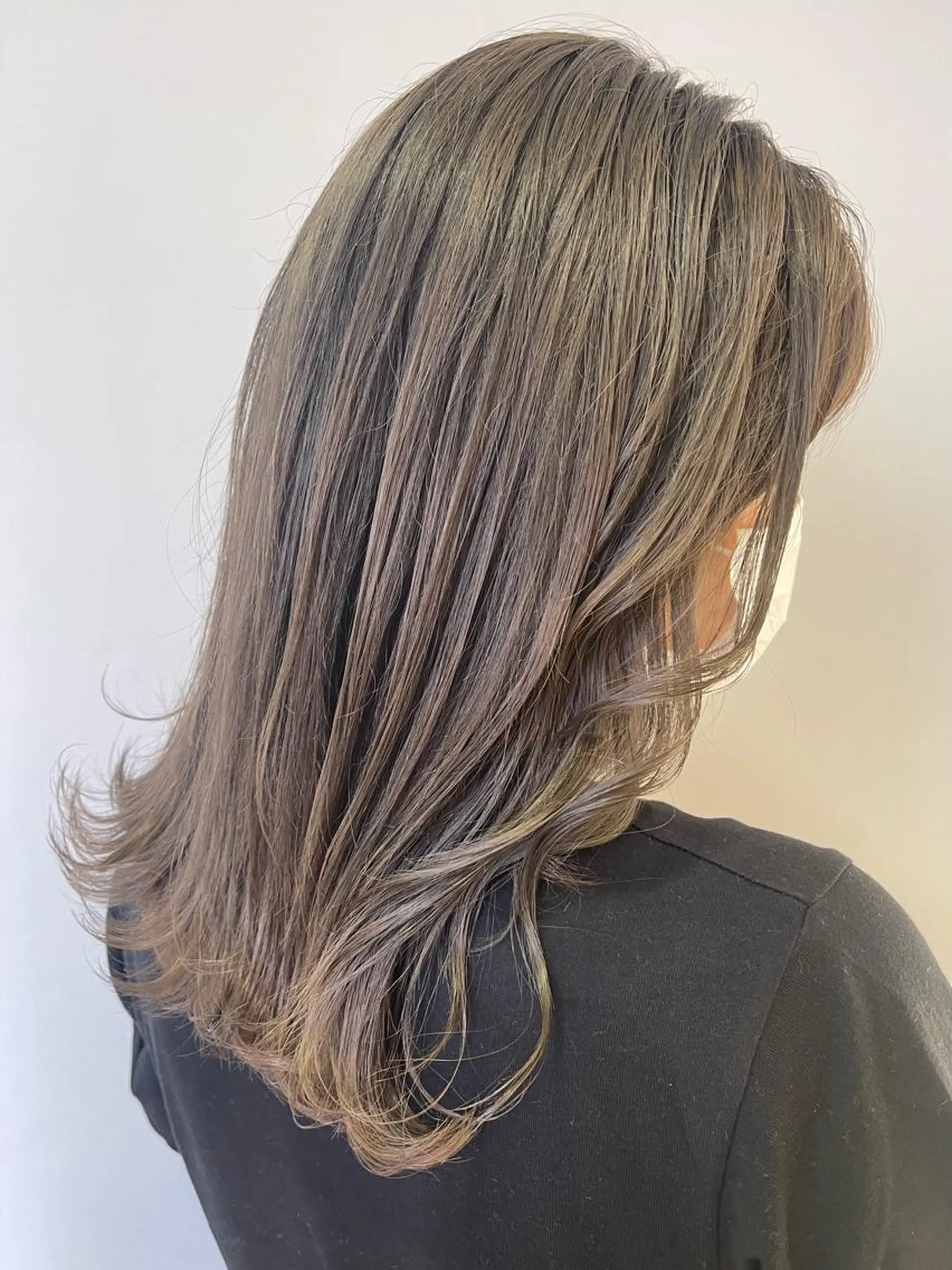 ミディアム カラー カット 縮毛矯正 トリートメント Tamagawa Sakiのヘアスタイル