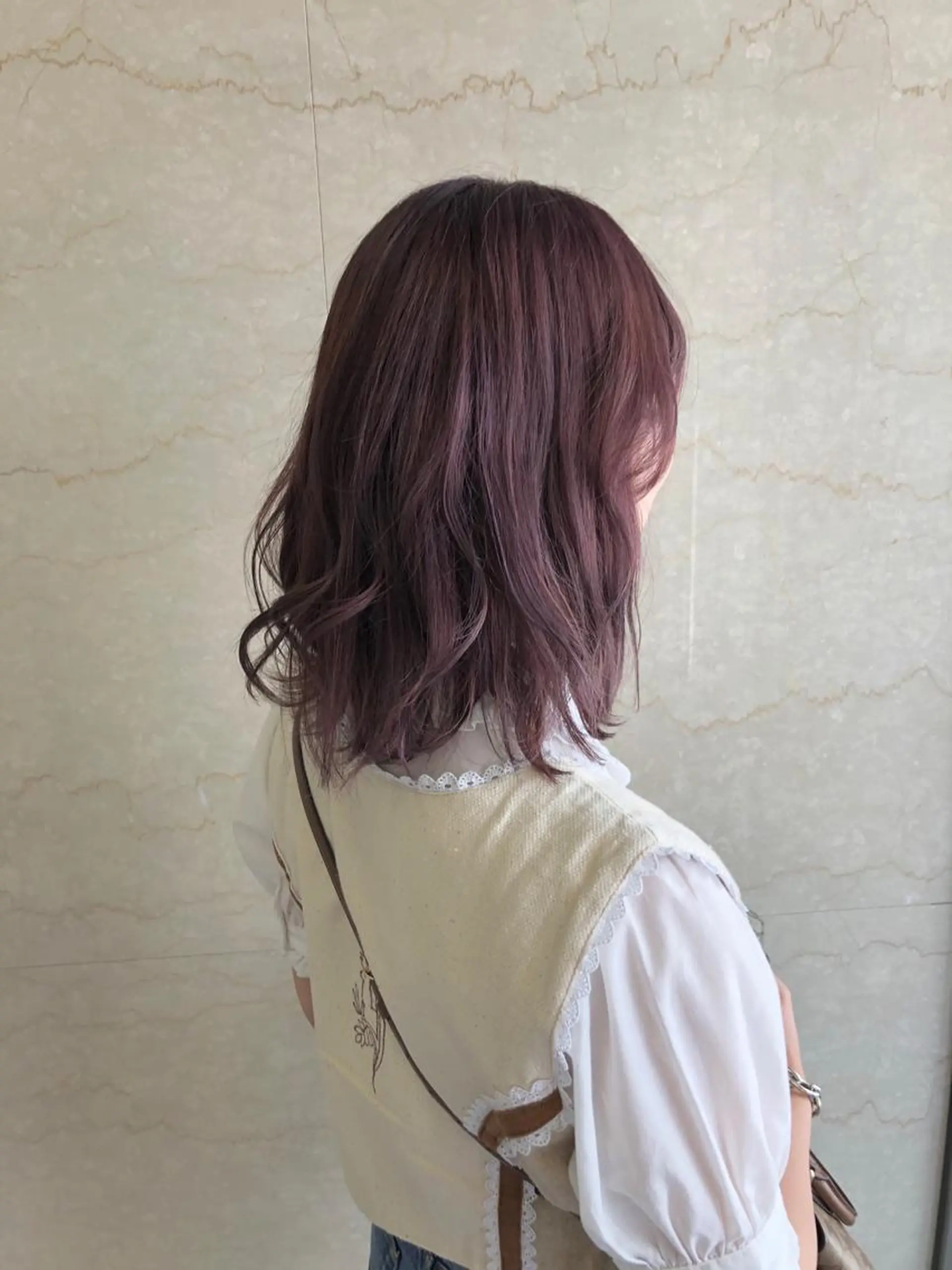 セミロング ピンクラベンダー キノシタ ナオユキのヘアスタイル