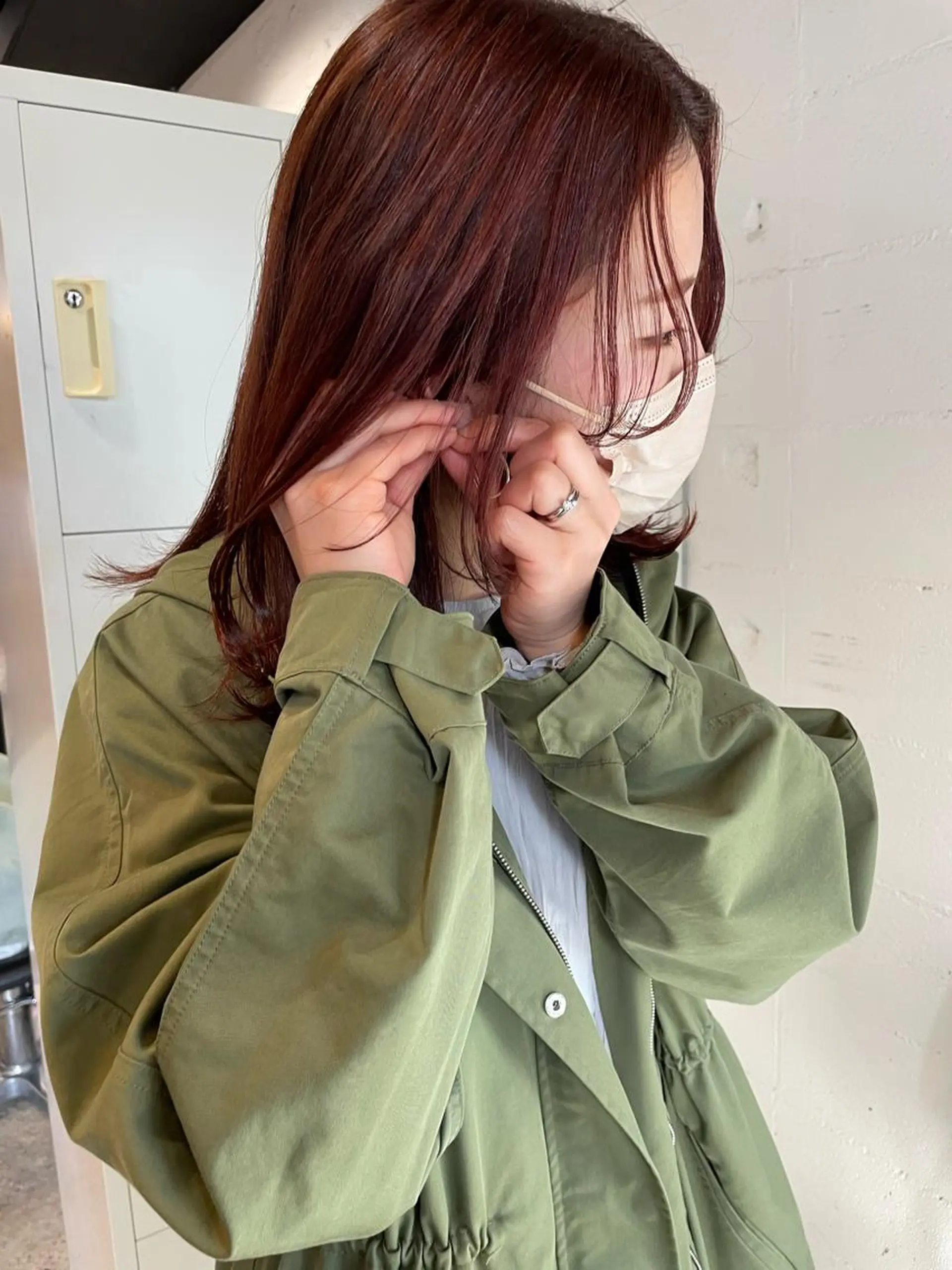 ミディアム カラー ヘアアレンジ ヘアカラー satsuki 暖色・ブラウンカラーのヘアスタイル