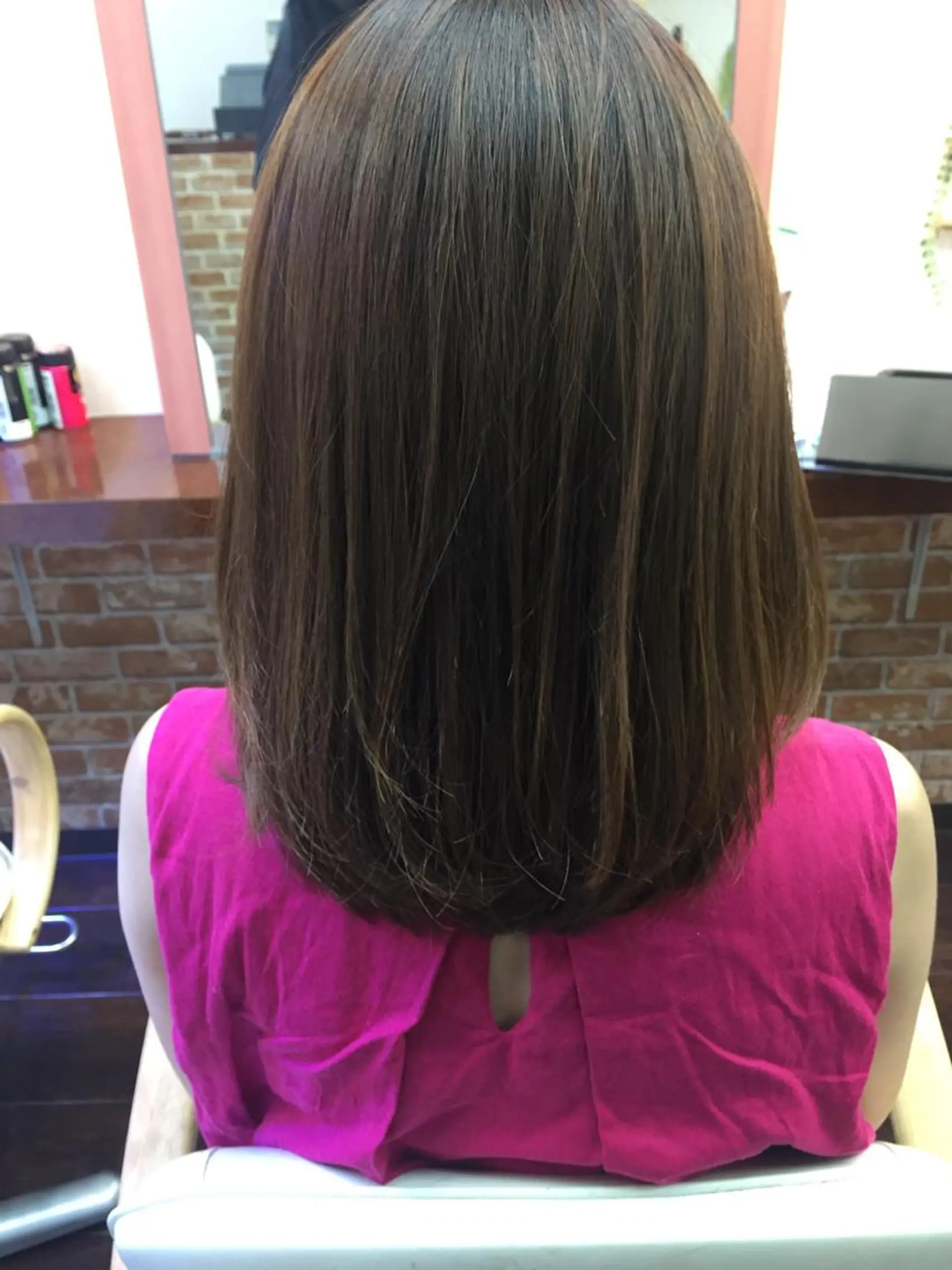 ミディアム カラー パーマ 桧山 真のヘアスタイル