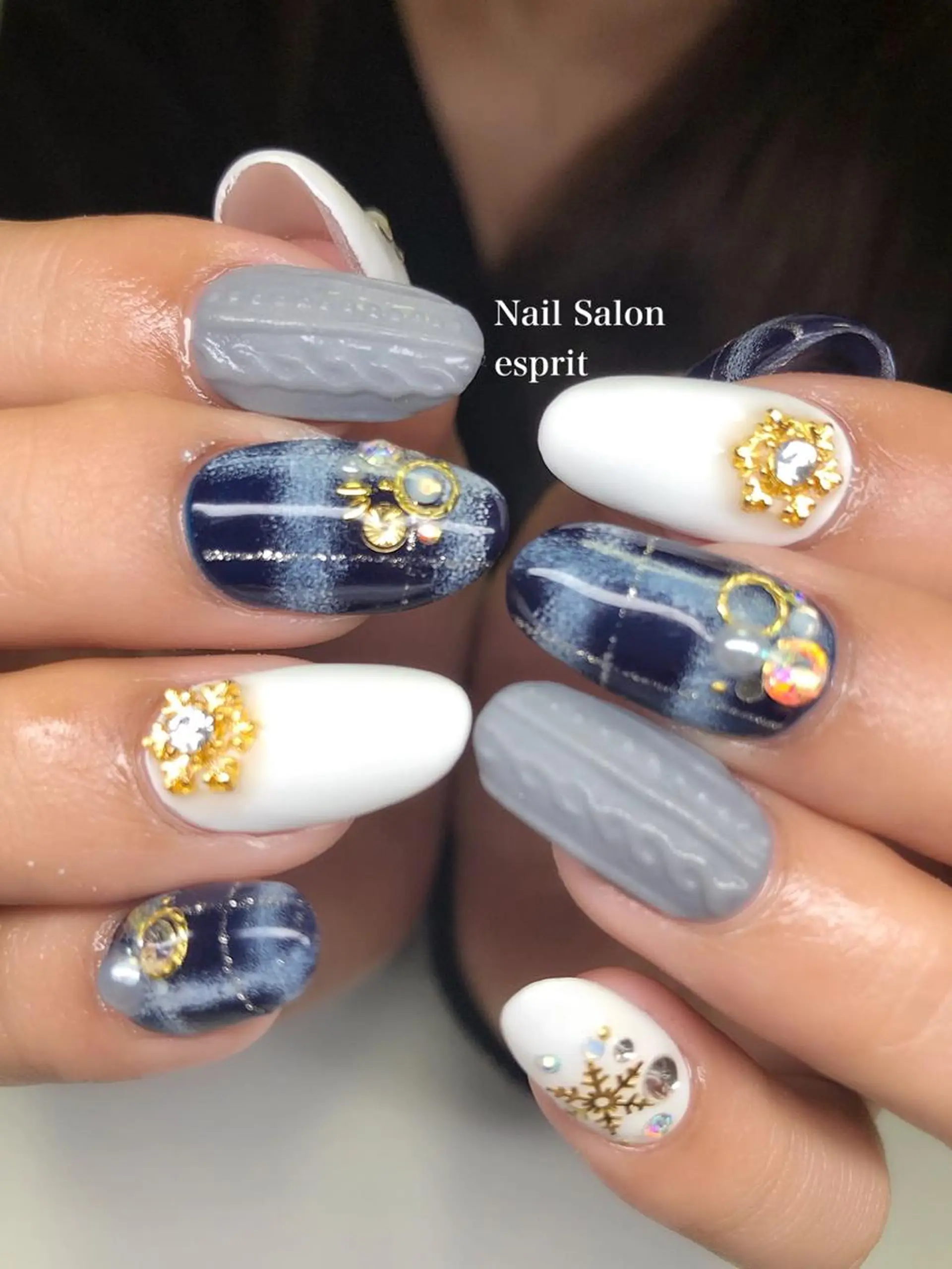 ネイル 長さ出し ロングネイル 持ち込み スカルプネイル ストーンネイル Nail Salon espritのネイルデザイン