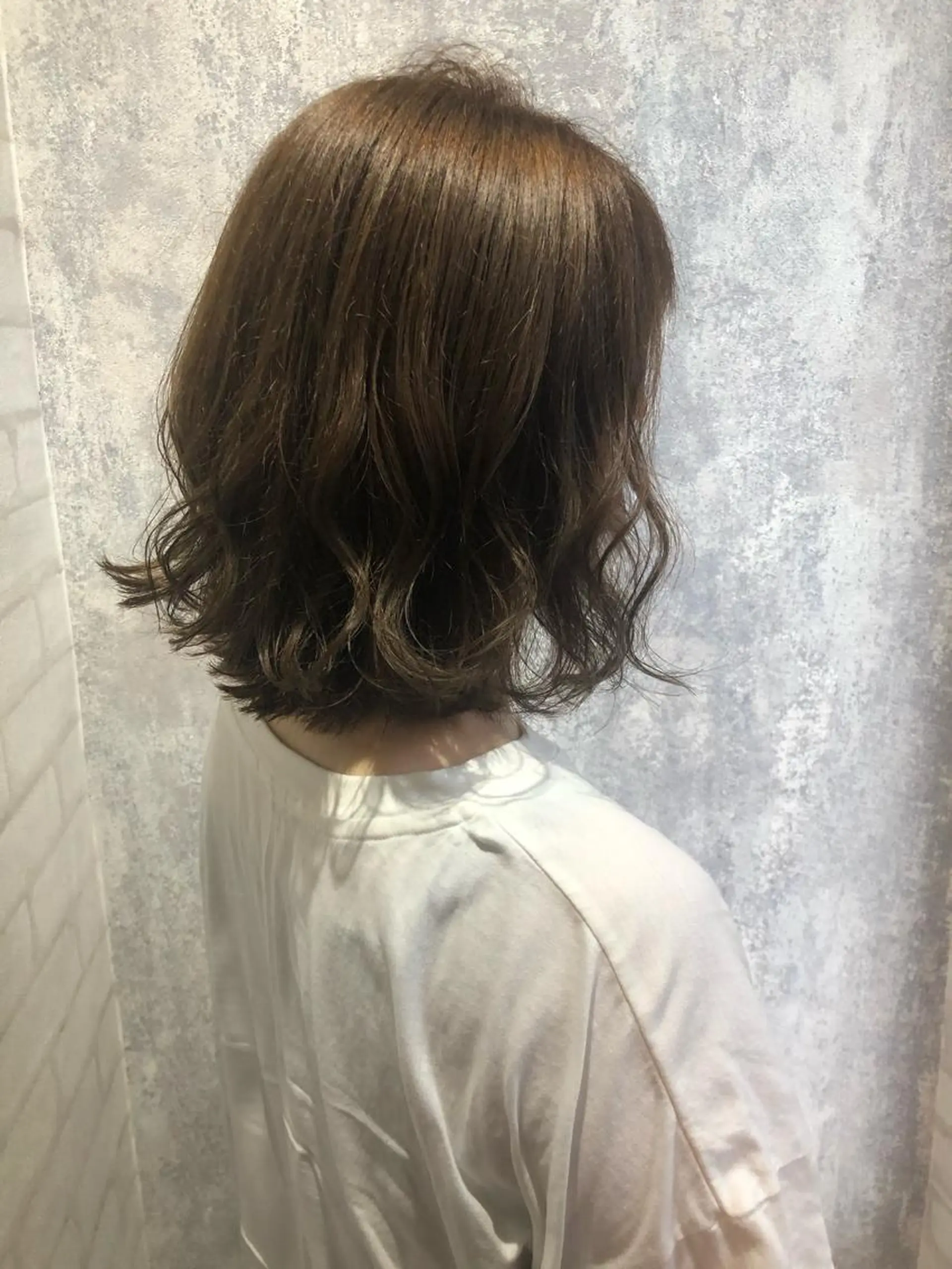 ミディアム カット ヘアカラー トリートメント れな/Zina博多 トレンド/顔周りのヘアスタイル