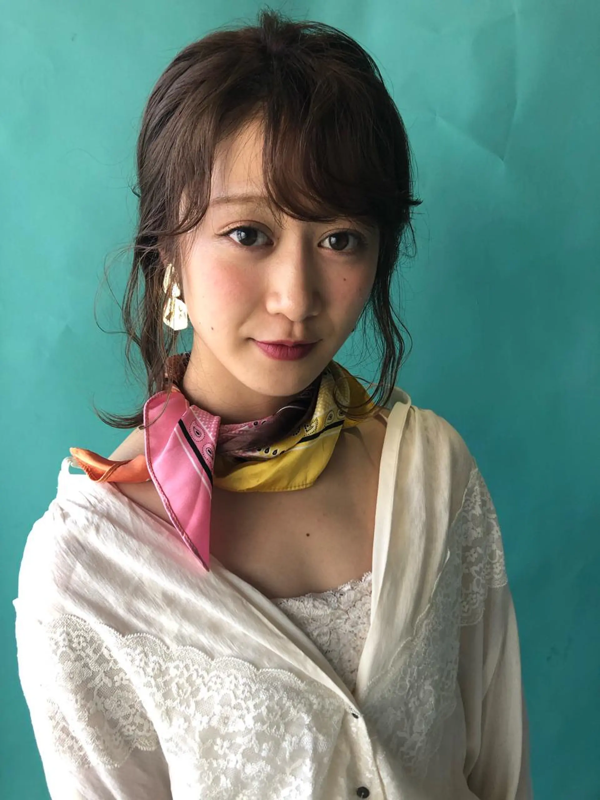 ミディアム カラー ヘアアレンジ GLROW haruhiのヘアスタイル