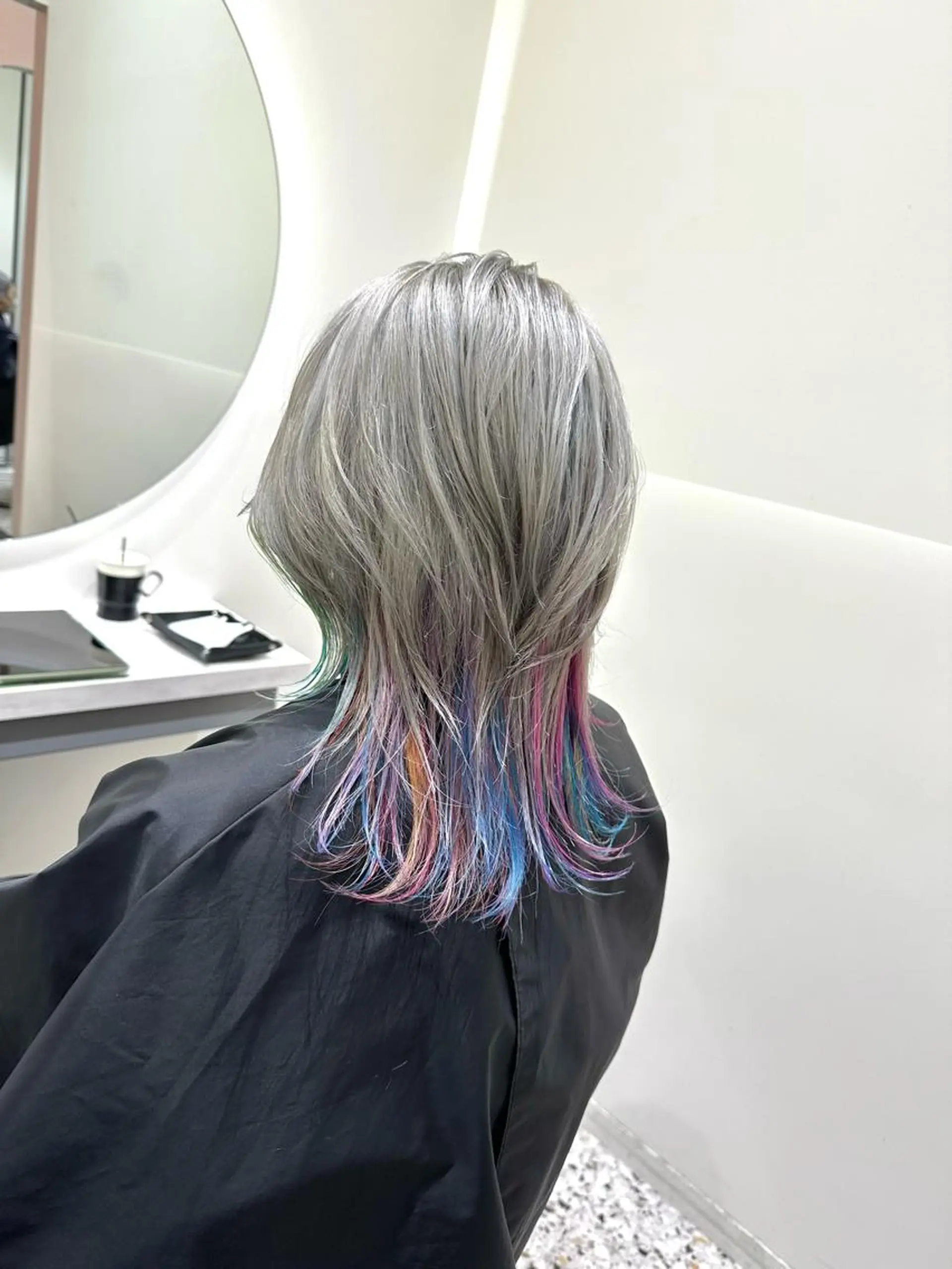 ミディアム レイヤー/ハッシュ 渋谷/サッタのヘアスタイル