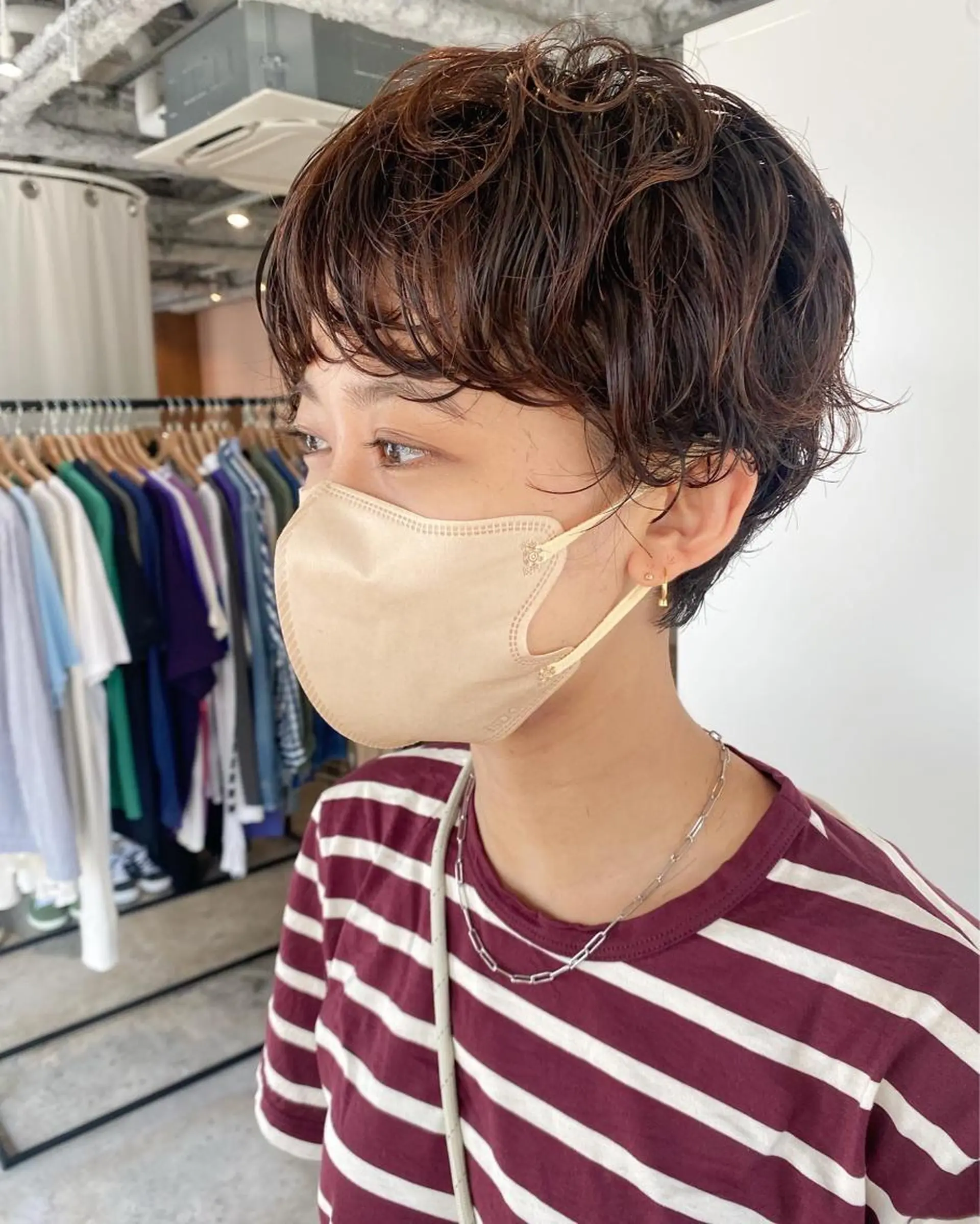 ショート カラー パーマ カット パーマ トリートメント Hayashi Shioriのヘアスタイル