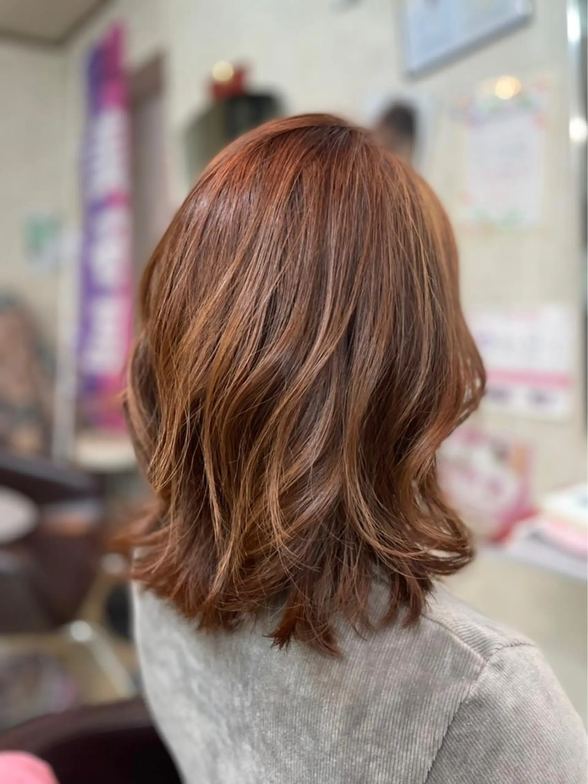 ミディアム カラー ピンクカラー カット ヘアカラー トリートメント Rootes   Hair  Stage所属・春日部　間庭 寛貴のヘアスタイル