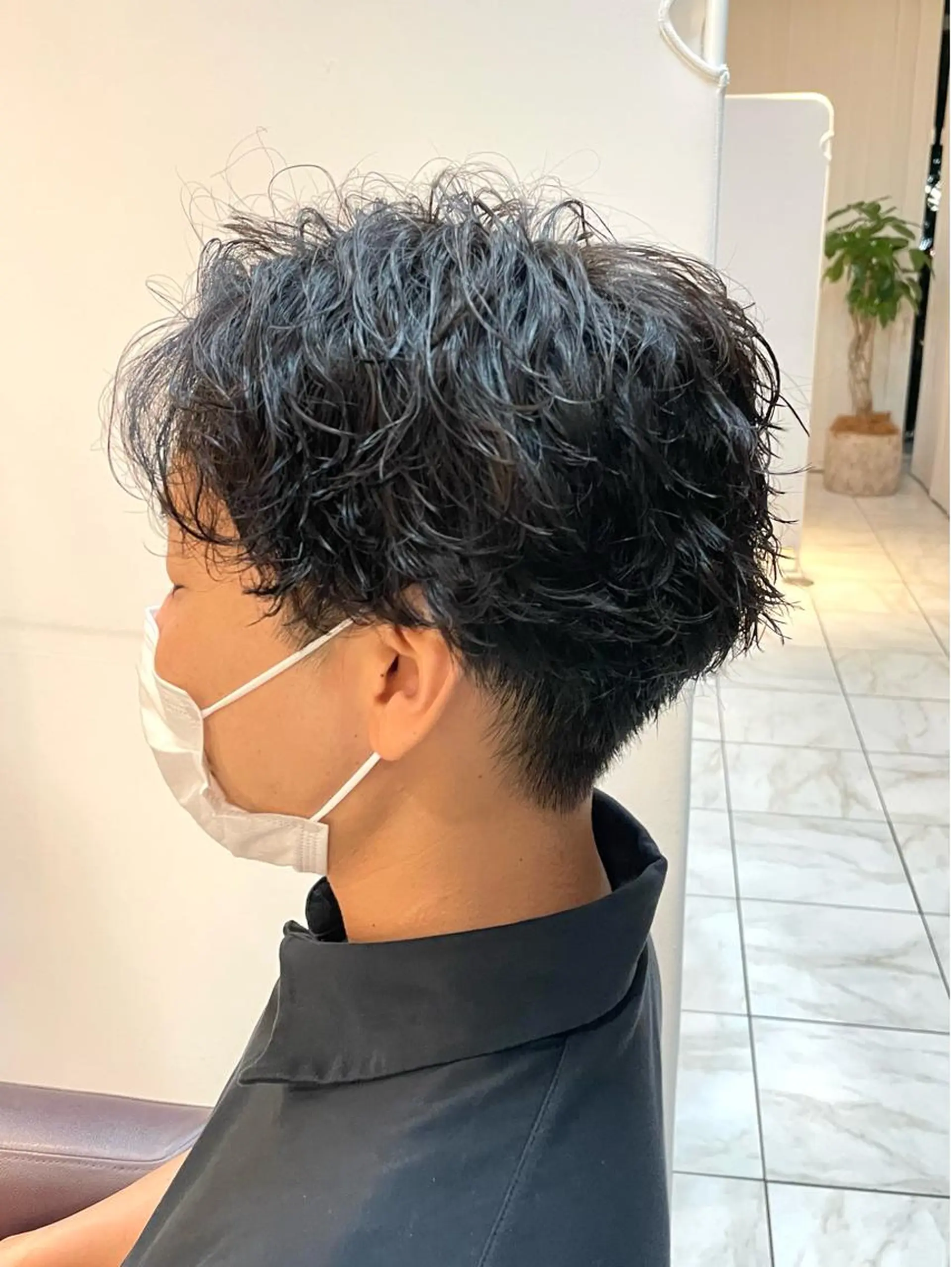 ショート カット パーマ 新籾 尚哉のヘアスタイル