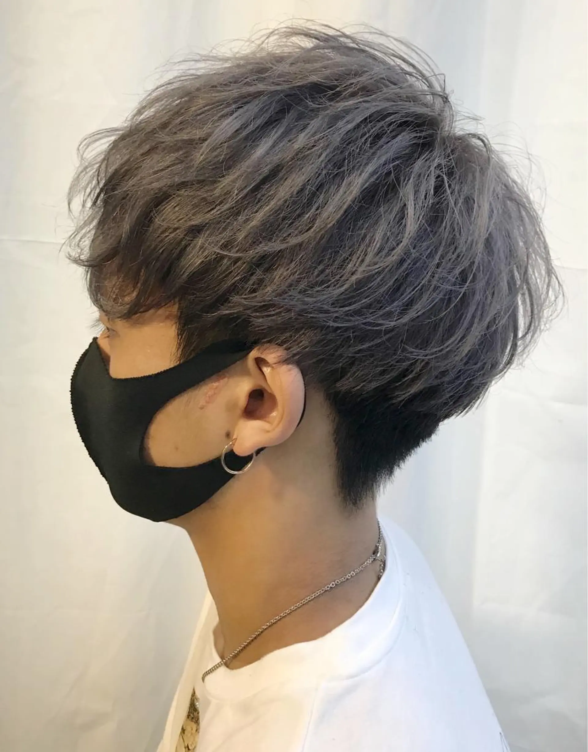 ショート カラー メンズ マッシュ Piaコータロー ハイトーン&‪ボブのヘアスタイル