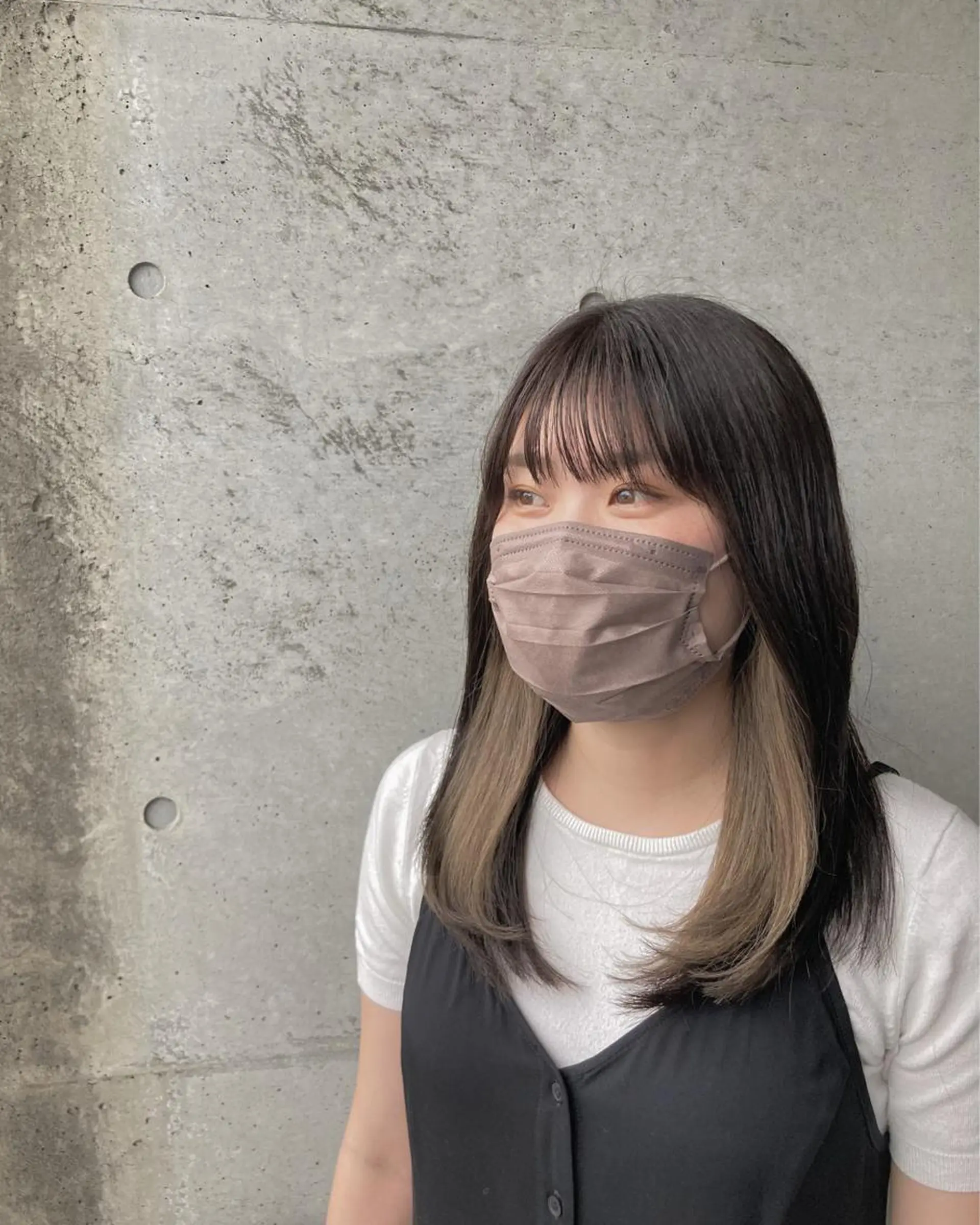 セミロング カット ヘアカラー トリートメント は まべのヘアスタイル