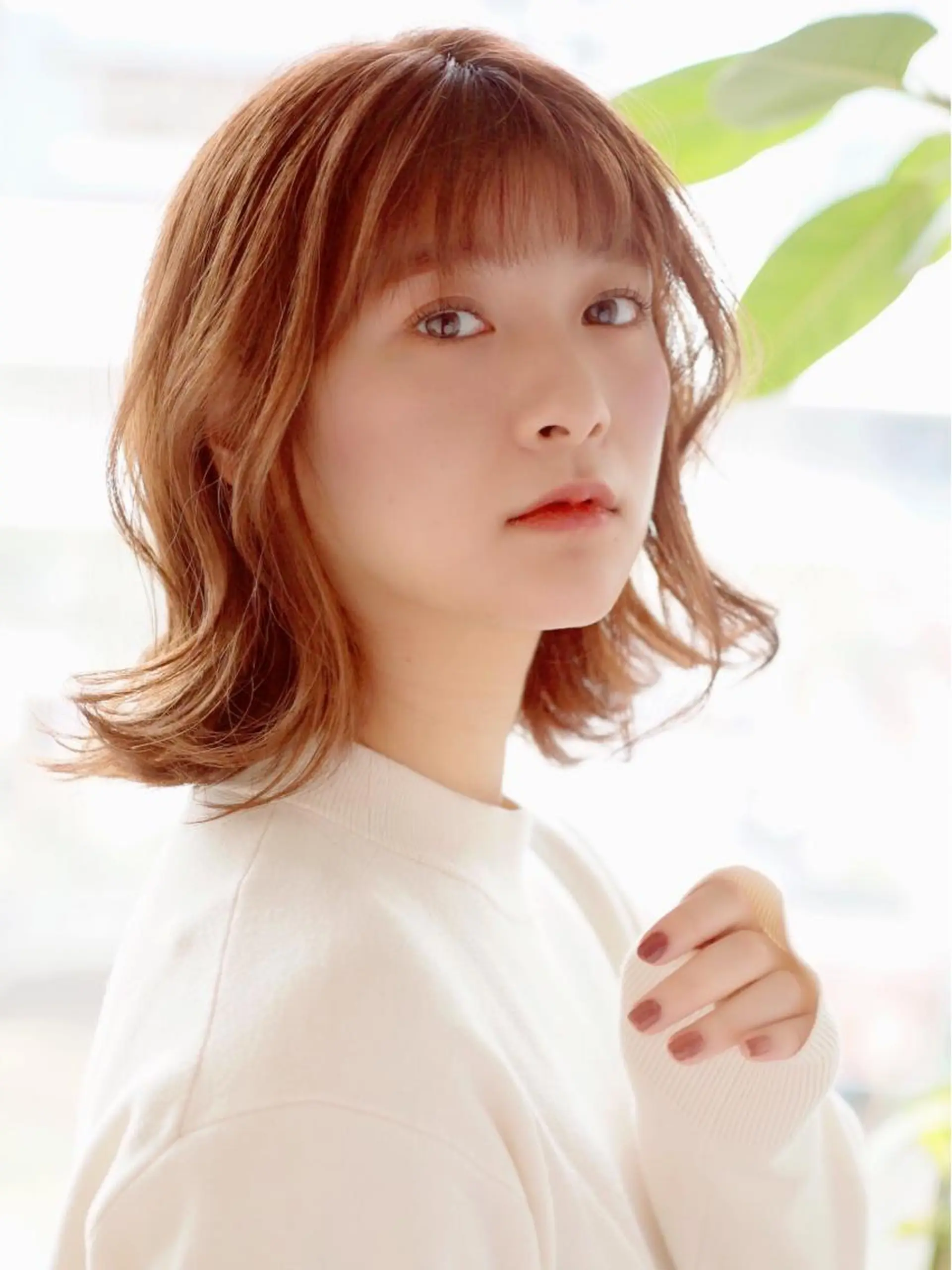 ミディアム カット ヘアカラー トリートメント 石川 修一のヘアスタイル