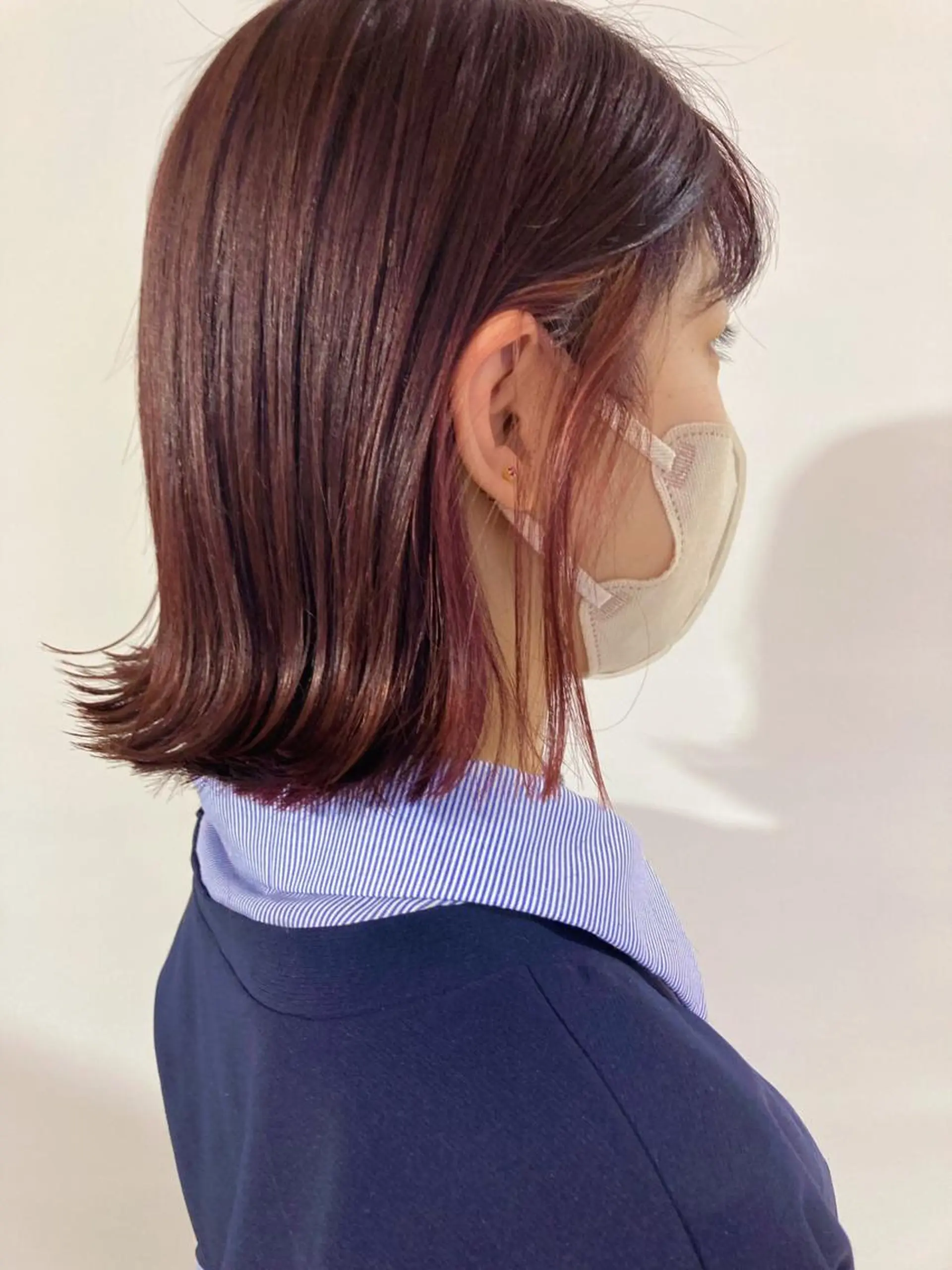 ミディアム ピンクブラウン カット ヘアカラー 🍏脊古夏月🍏 /韓国ヘア＆アイ🍏の眉毛・アイブロウイメージ