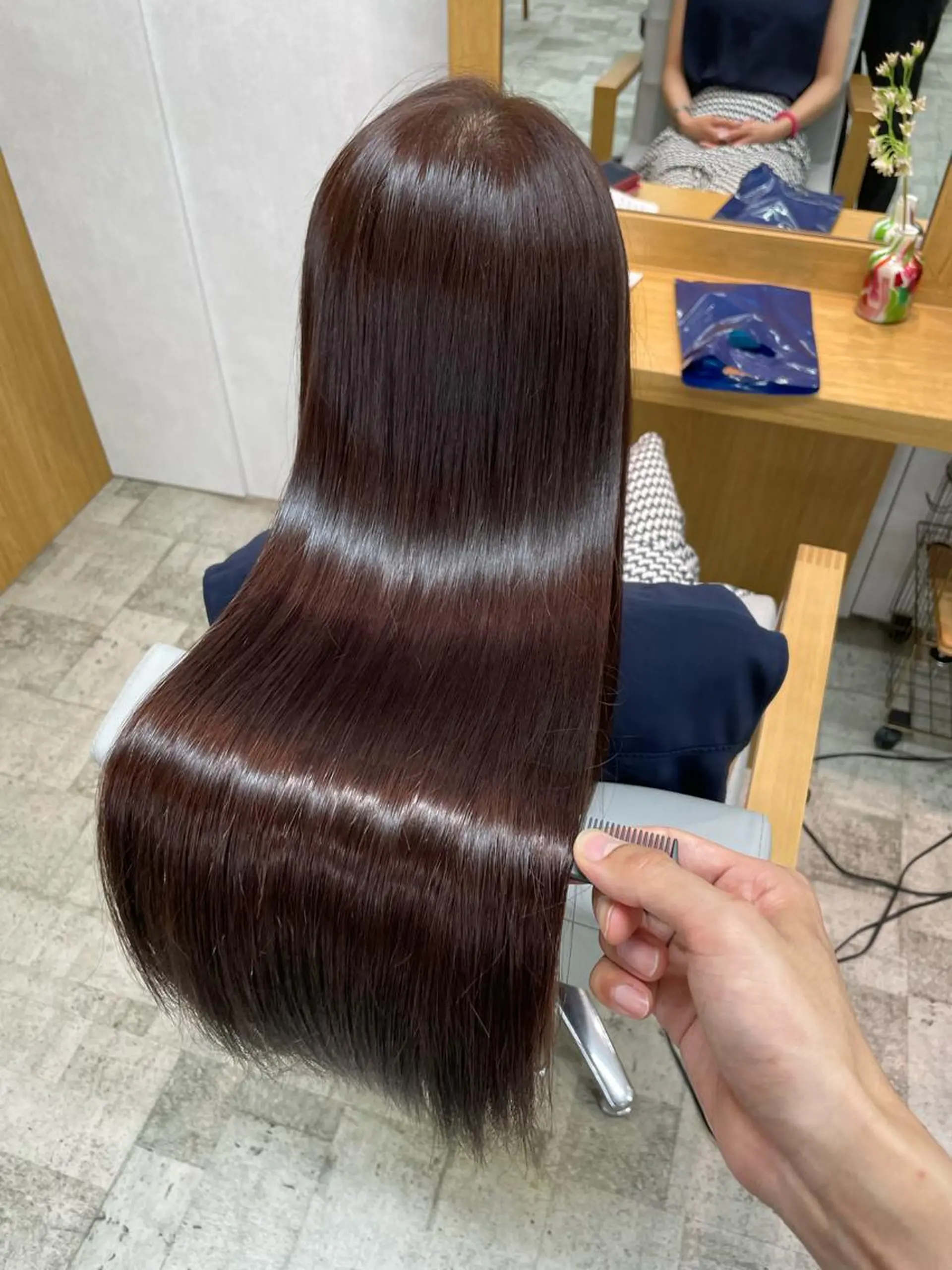 ロング カラー パーマ youres hair はなれ店所属・髪質改善🌸縮毛矯正 専門家💖後藤のヘアスタイル