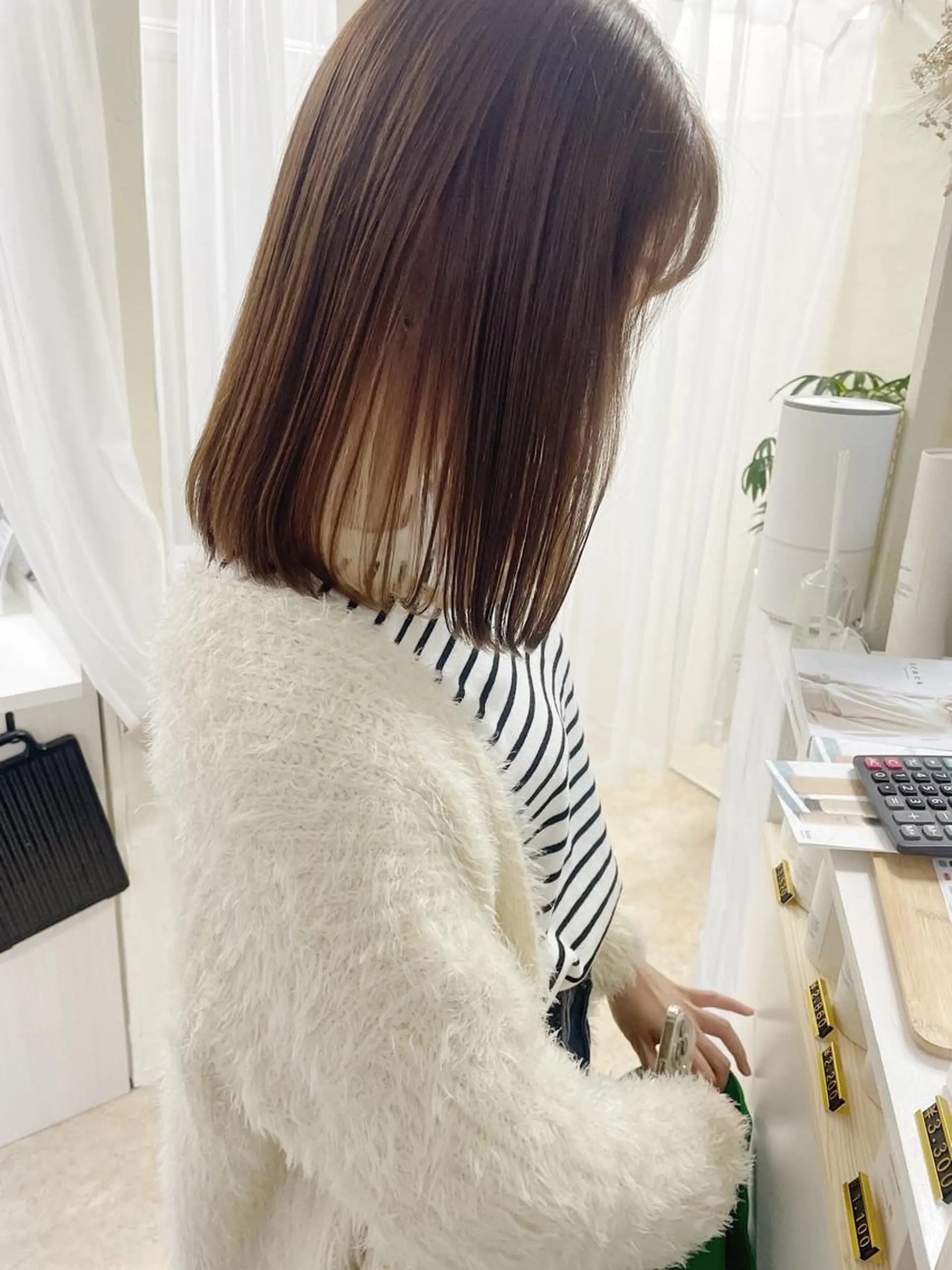 ミディアム カラー ケアブリーチ /髪質 改善/古橋圭史郎のヘアスタイル