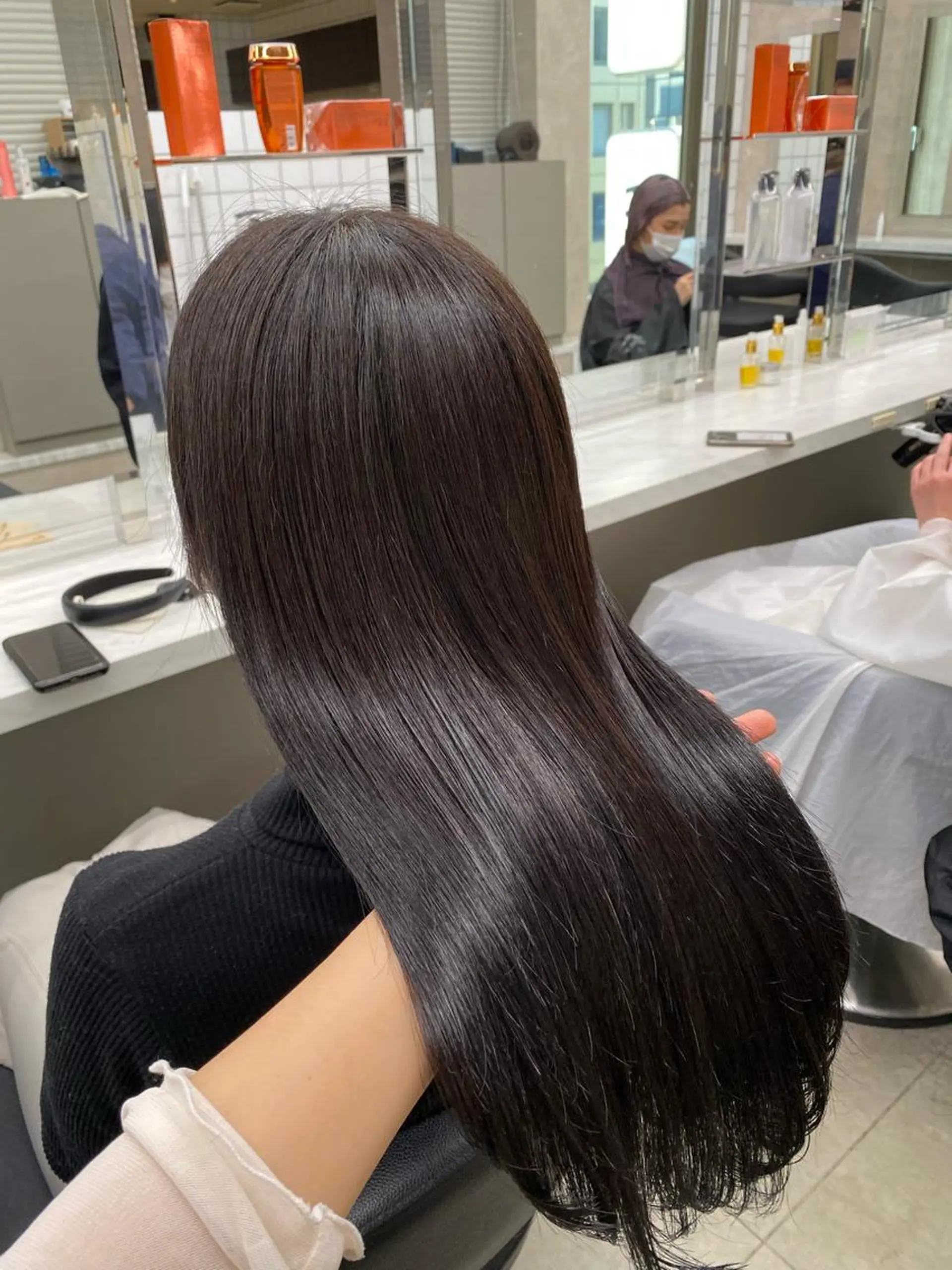 ミディアム カラー ヘアアレンジ キッズ ブラウンカラー ココアブラウン TRUNAIL&EYE所属・TRU Shino🦋のマツエク・マツパデザイン