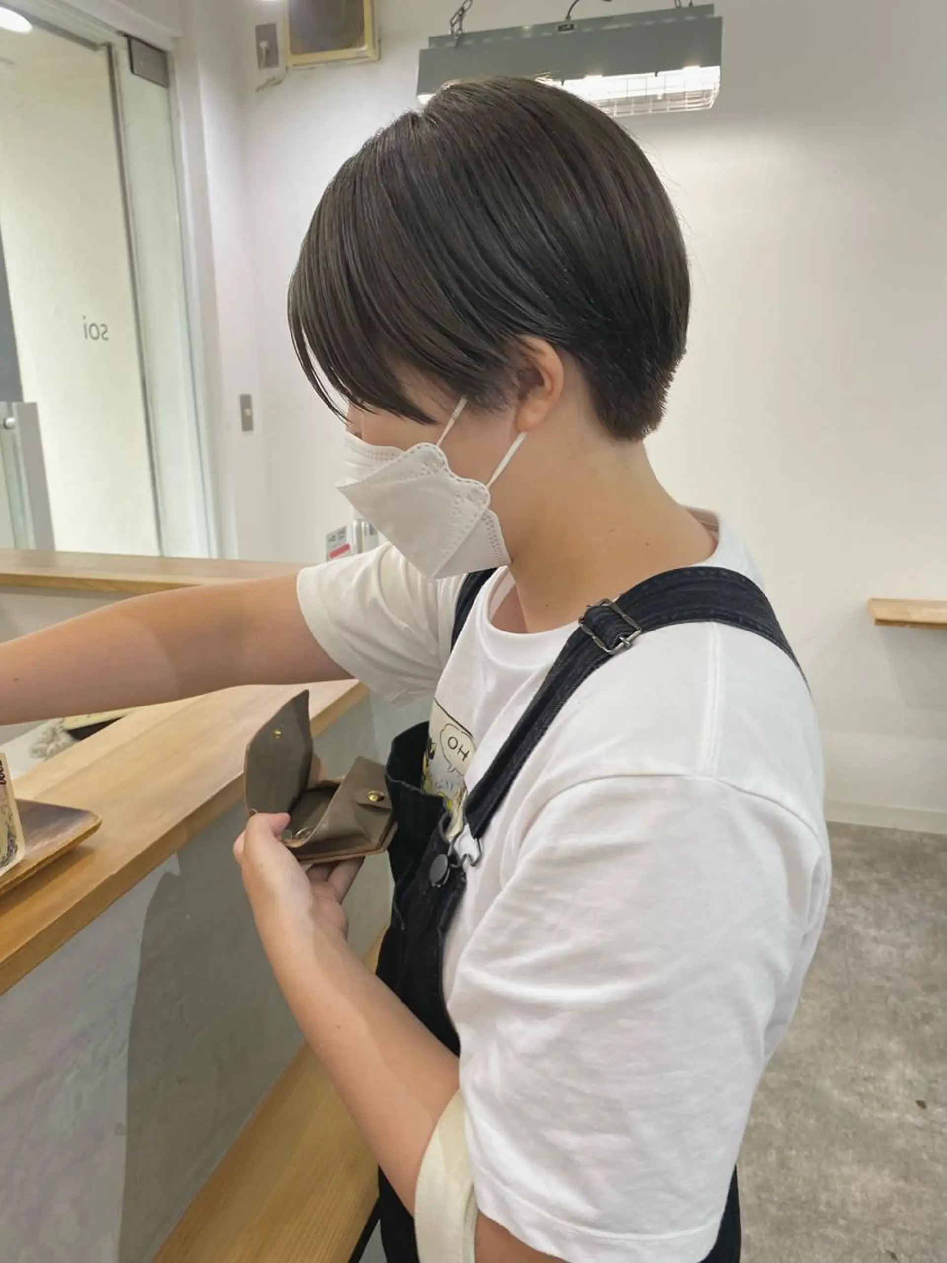 ショート アッシュ ショートヘア カット ヘアカラー 森貴裕/ベージュ/ パーマ/オリーブのヘアスタイル