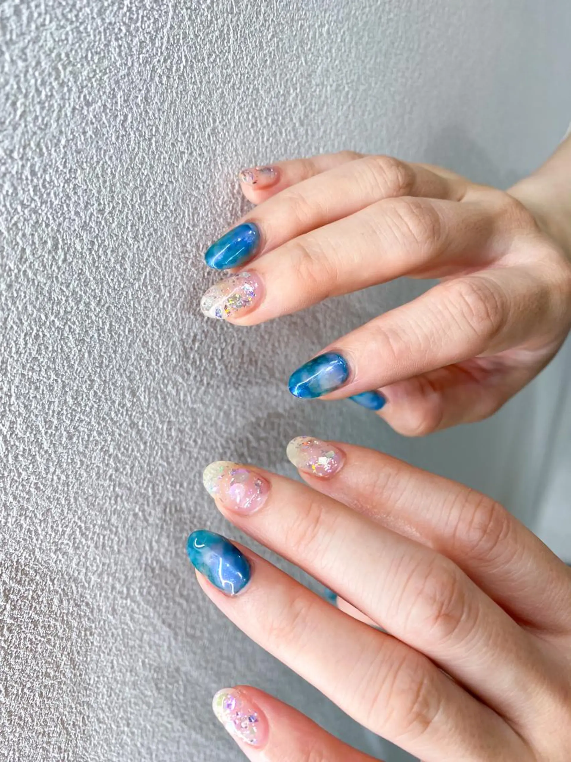 ネイル オーロラネイル マグネットネイル ニュアンスネイル オフィスネイル シンプルネイル ハンドネイル 草加ニュアンスネイル 🌚hersのネイルデザイン