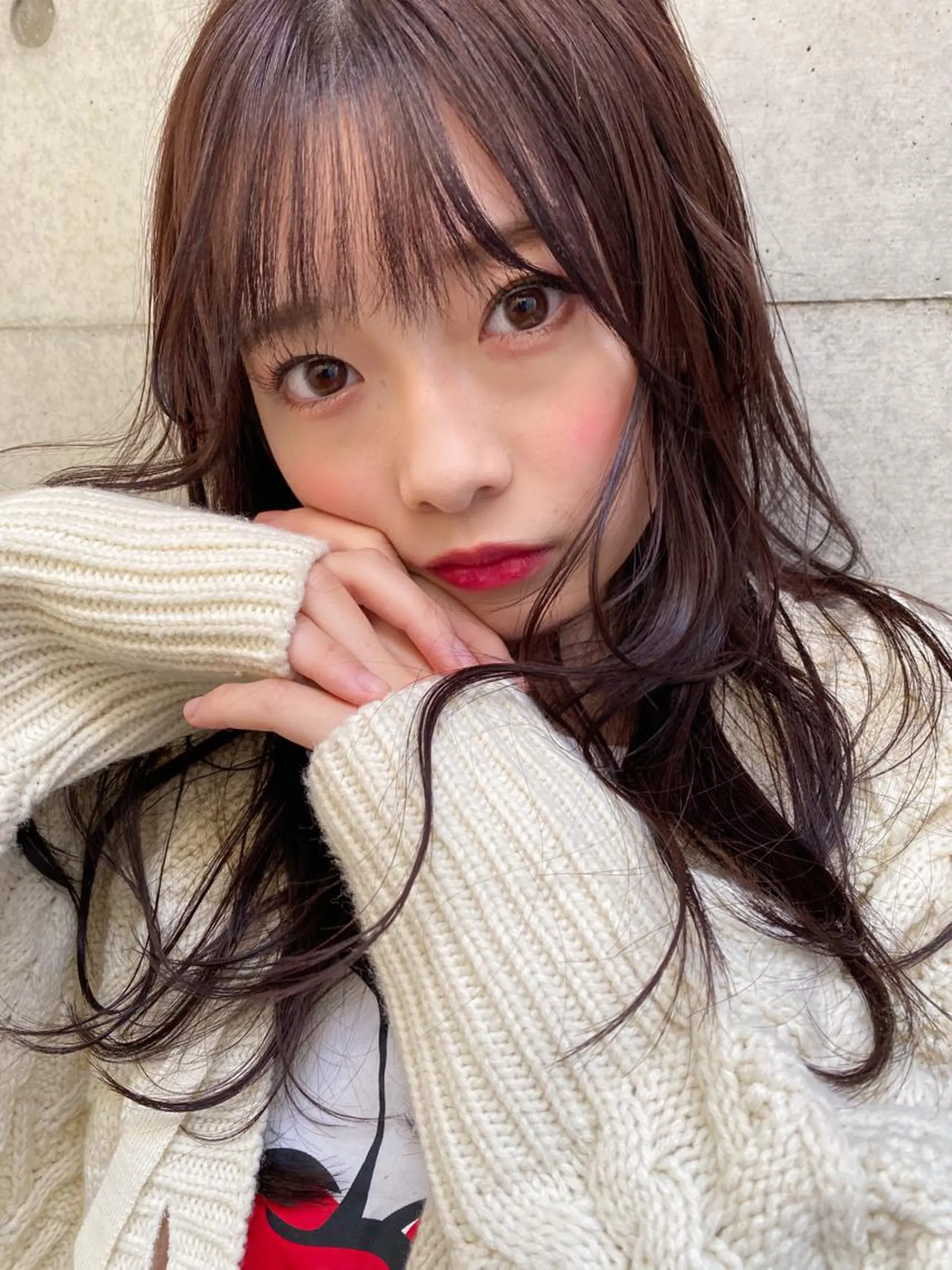 ミディアム カット ヘアカラー nessヤマサキ リュウタのヘアスタイル