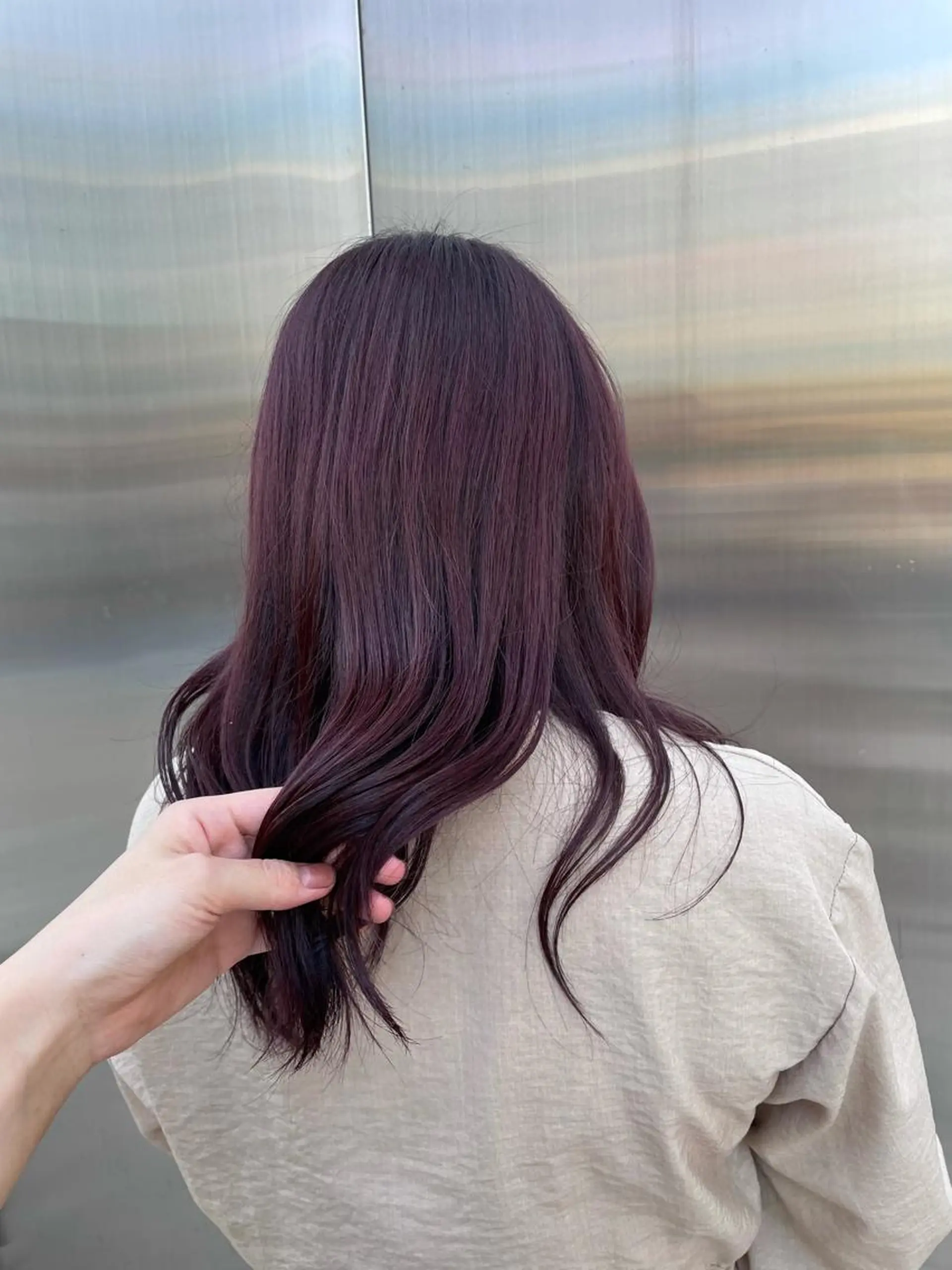 セミロング カラー ラベンダーカラー ラベンダーピンク ピンクカラー WE BE PARSLEY所属・千野 優由のヘアスタイル