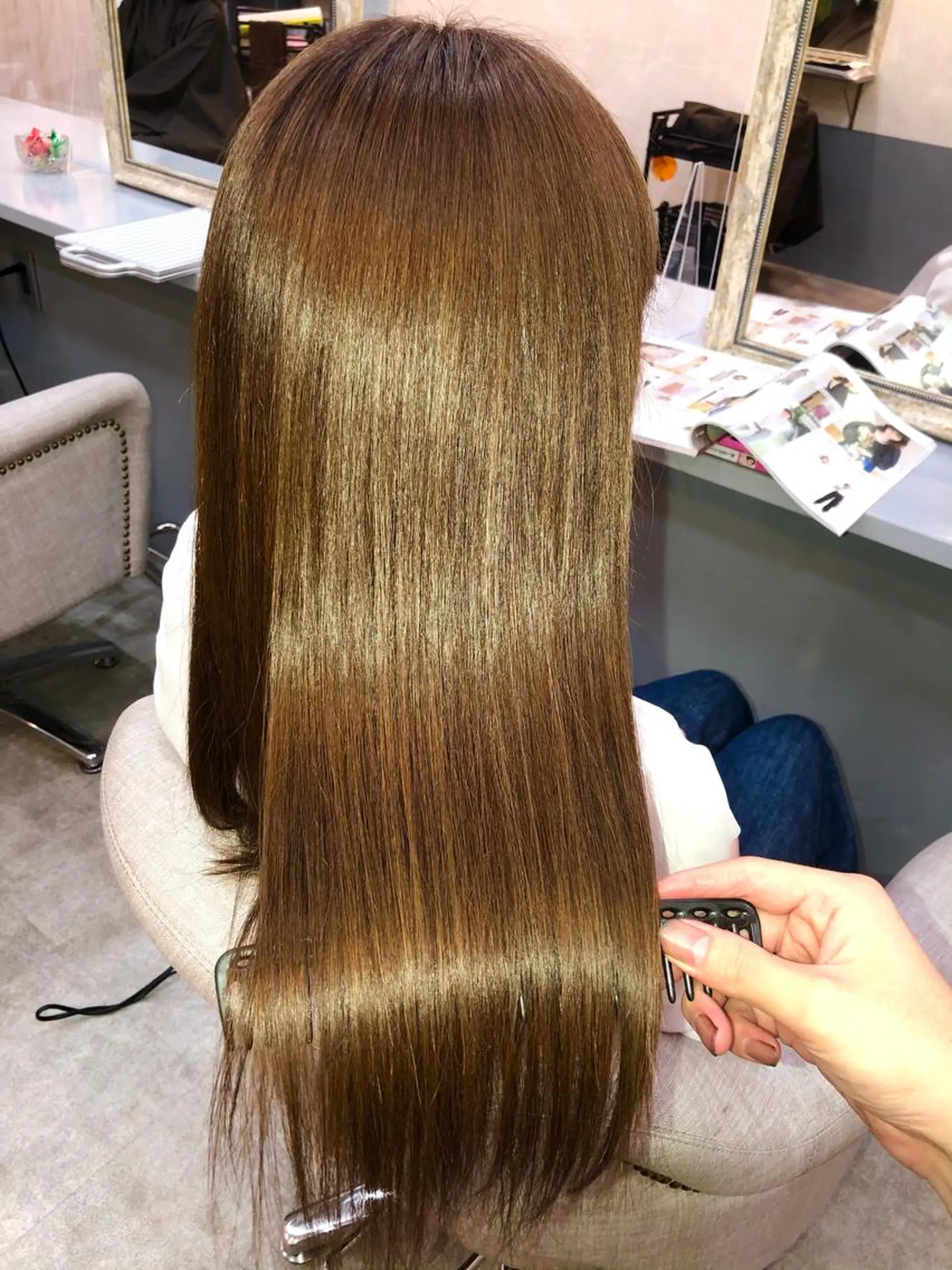 ロング カラー 髪質改善 トリートメント 縮毛矯正・髪質改善 人気No1🩶北島のヘアスタイル