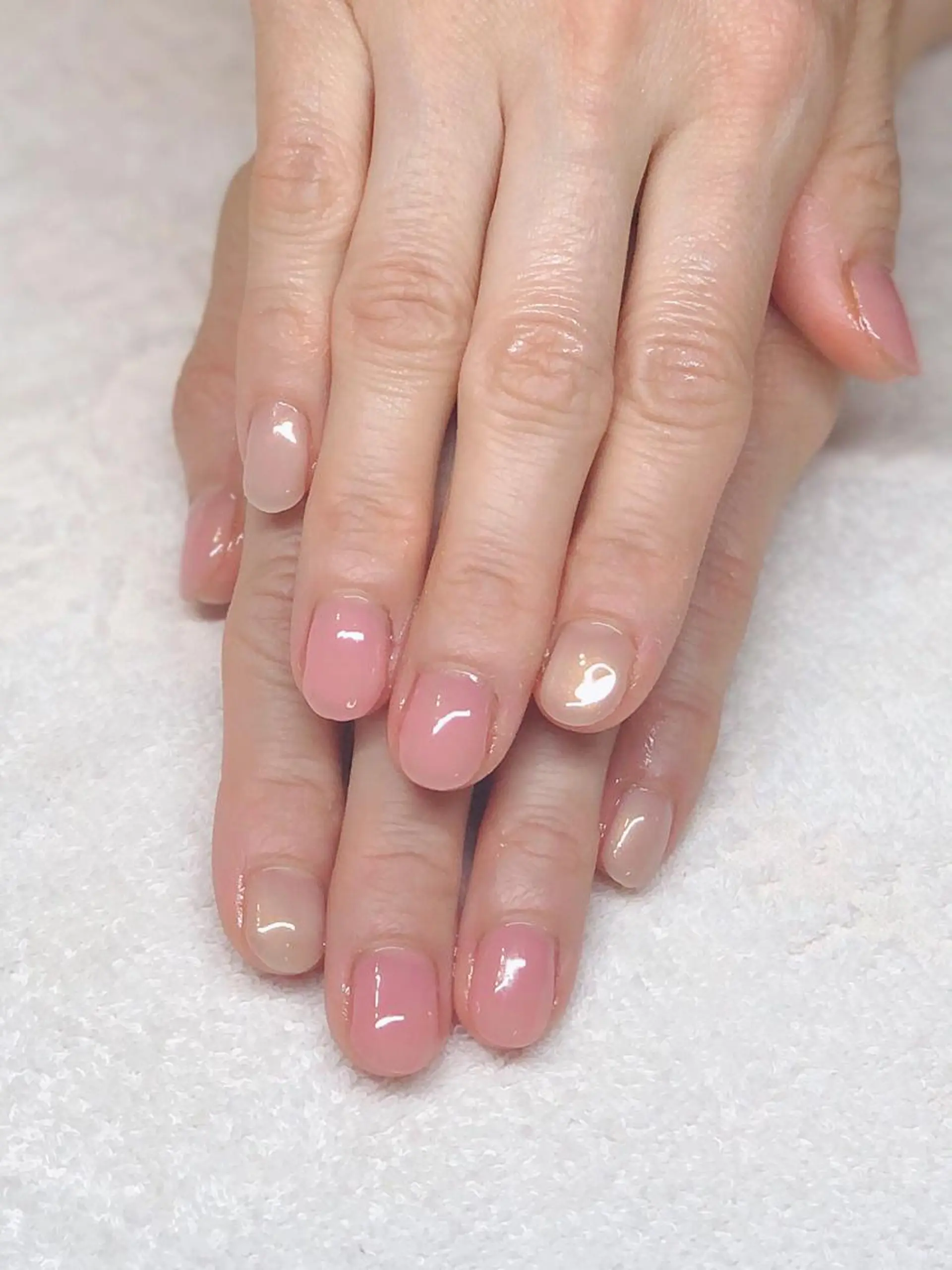 ネイル アートネイル フレンチネイル ジェルネイル 氷ネイル・うるうるネイル ラメ(グリッター) 辻野 和枝のネイルデザイン