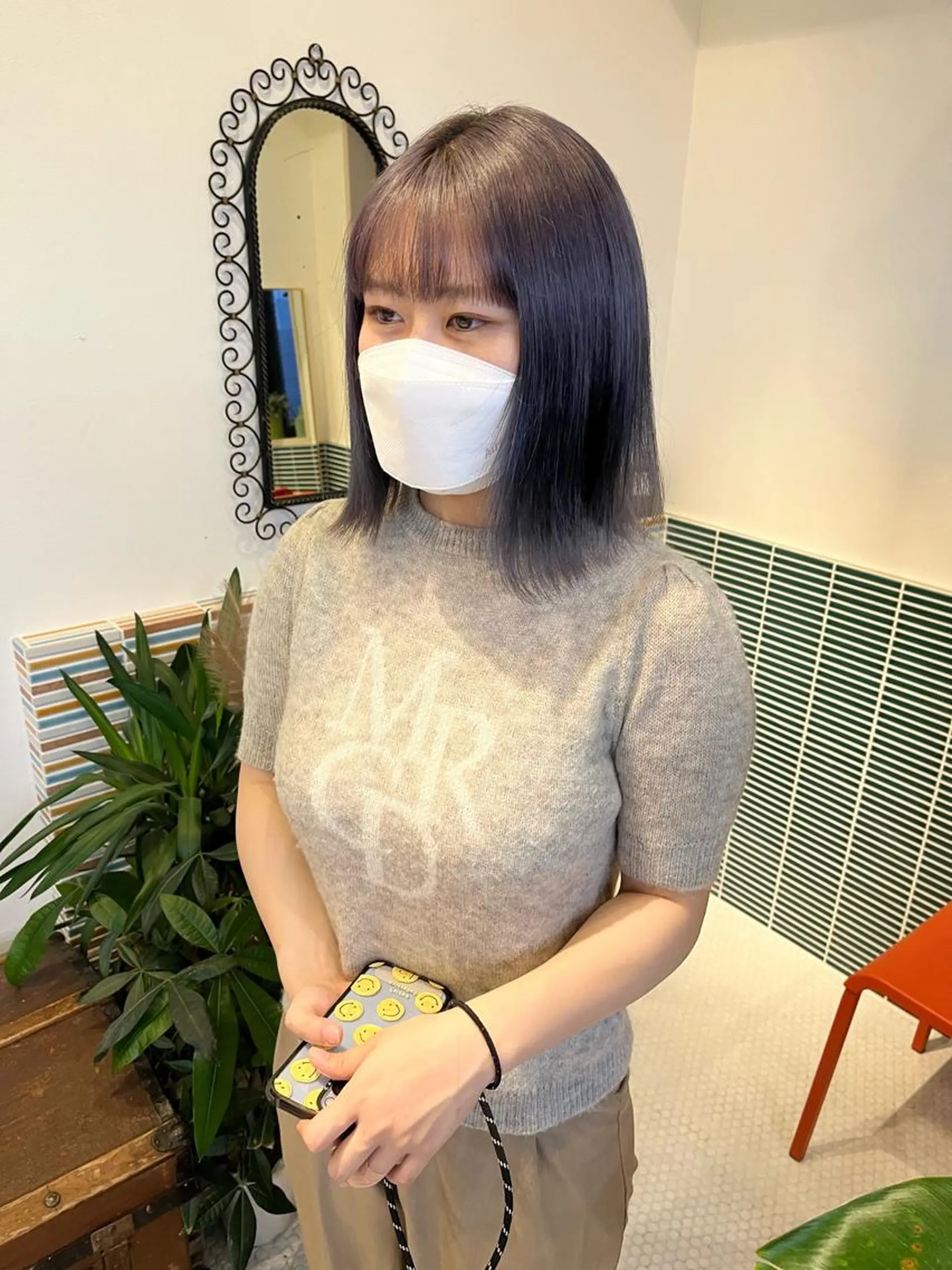 ミディアム カラー ブリーチ ヘアカラー トリートメント 🩷ハイトーン透明感 レイヤー🩷ユリカのヘアスタイル