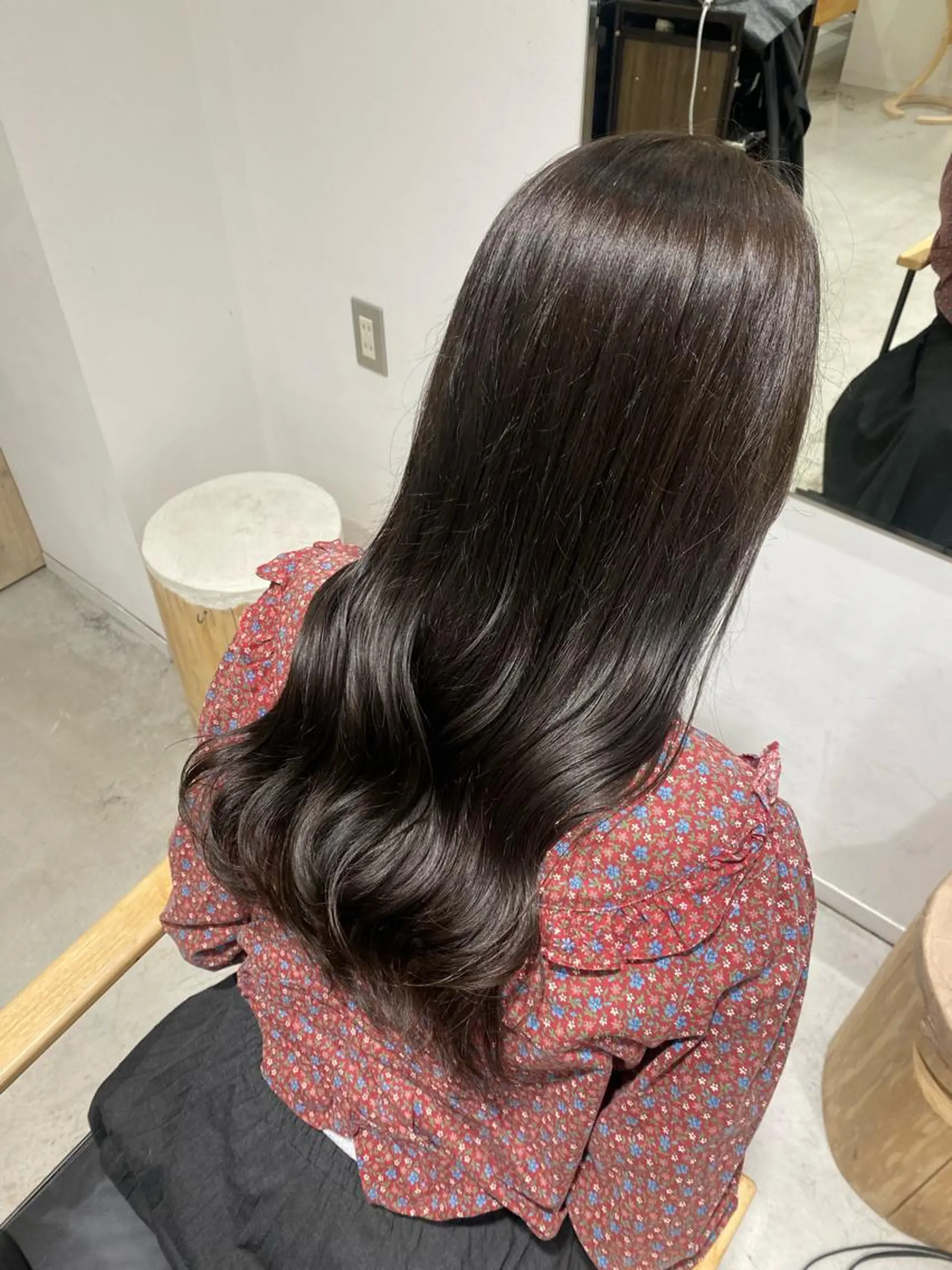 ロング カラー ながい りなのヘアスタイル