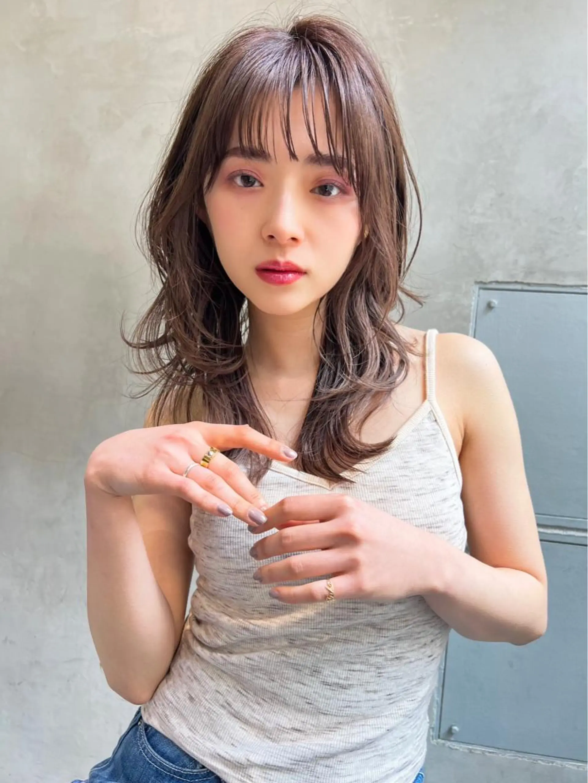 セミロング カット ヘアカラー トリートメント 髪質改善／艶髪特化 /柔らかさ/清水翔矢のヘアスタイル