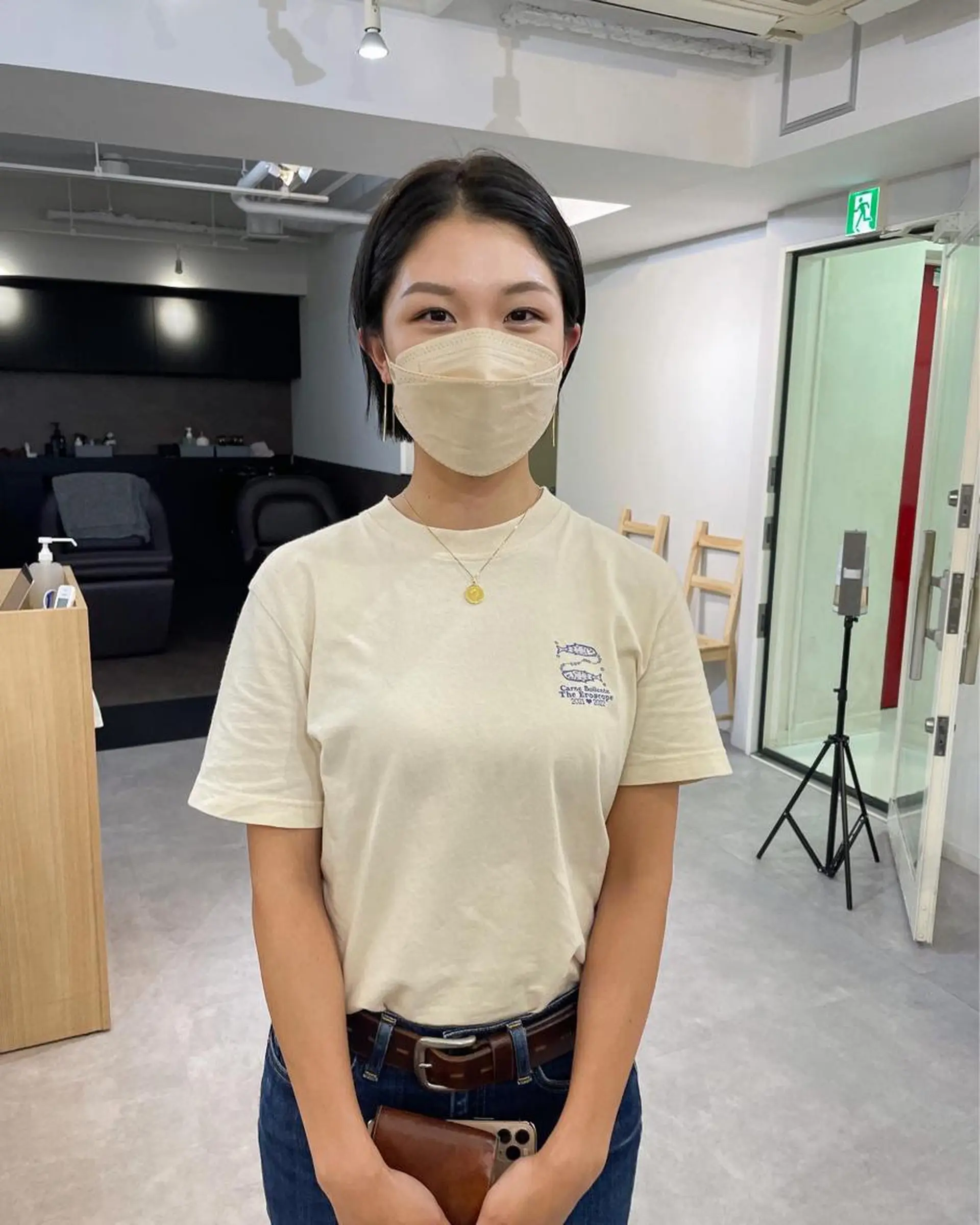 ショート カラー ボブ パーマ＊ 顔まわり似合わせのヘアスタイル