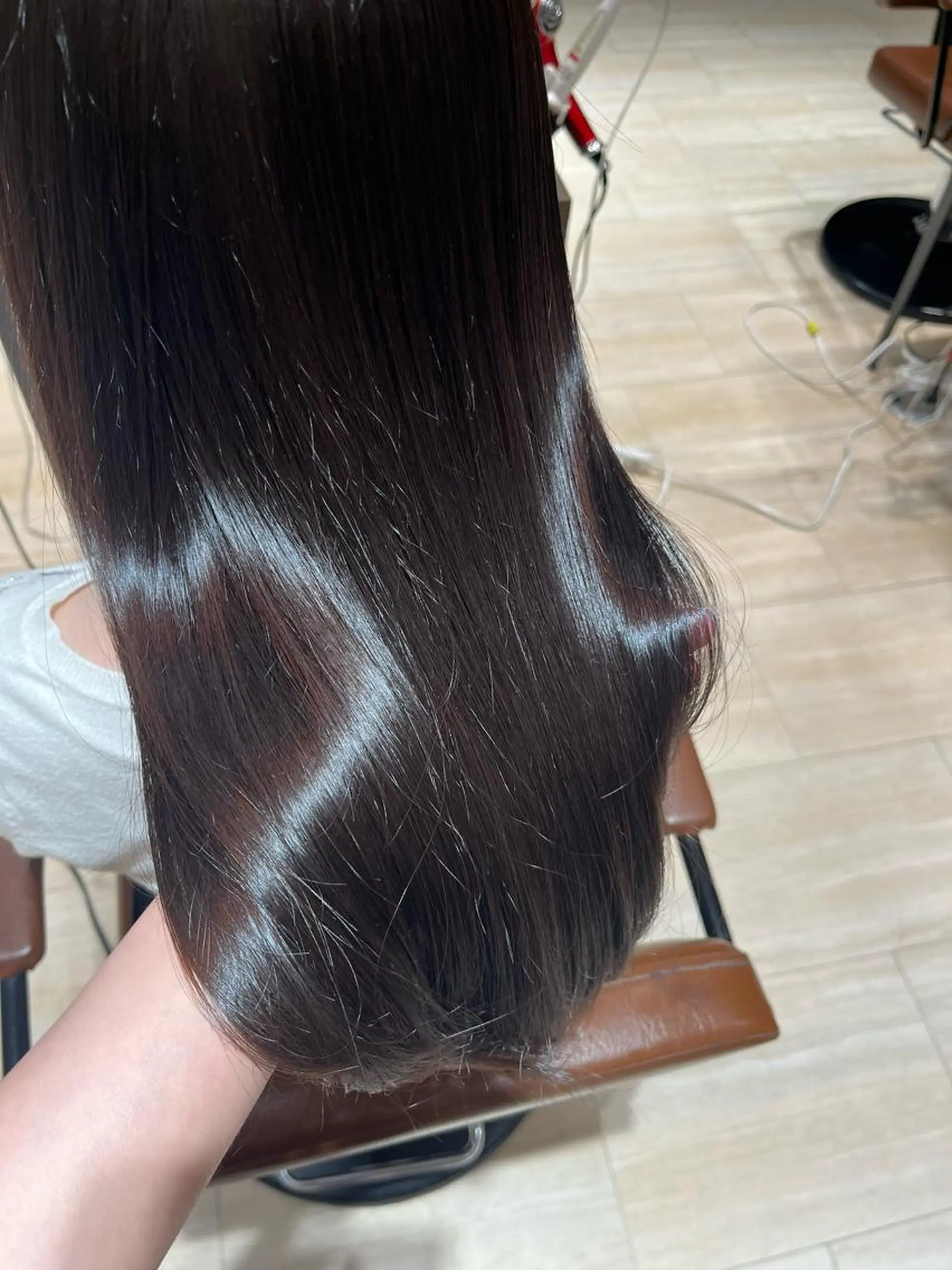 セミロング カラー グレージュ ラベンダーカラー ラベンダーグレージュ ラベンダーグレー レイヤーカット/韓国 ヘア/LILICAのヘアスタイル