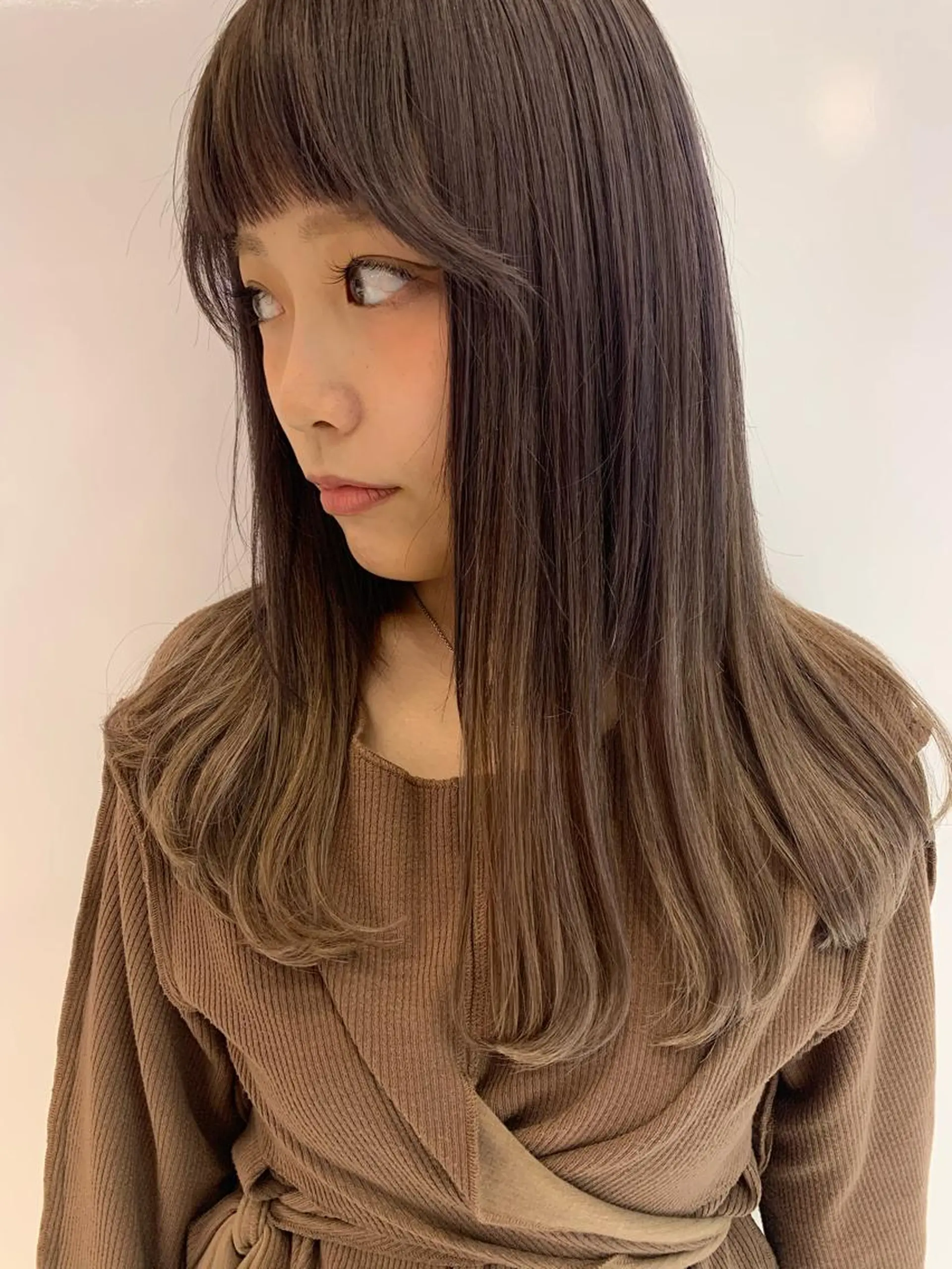 セミロング カラー シールエクステ ボブ エクステ ハッシュカット/ハイ トーン/MANAMIのヘアスタイル