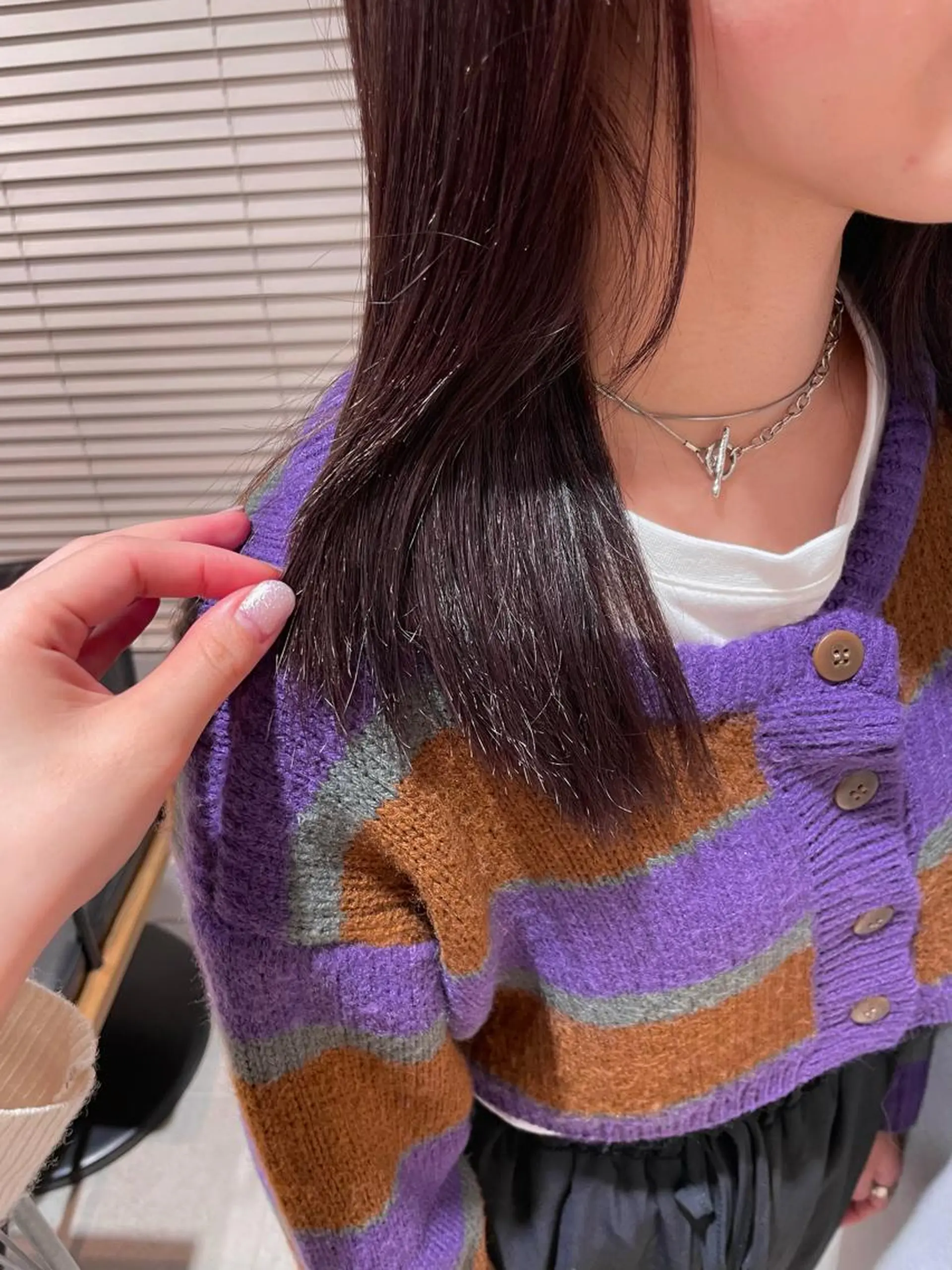 セミロング yumemiレイヤー ‎✴︎ 透明感カラーのヘアスタイル