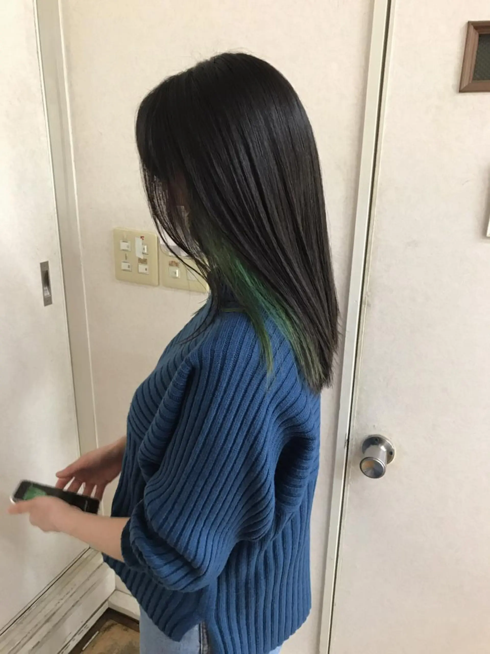 セミロング カラー ミント ミントグリーン 髪質改善 トリートメント ヘアカラー トリートメント BOB所属・三輪 太一のヘアスタイル