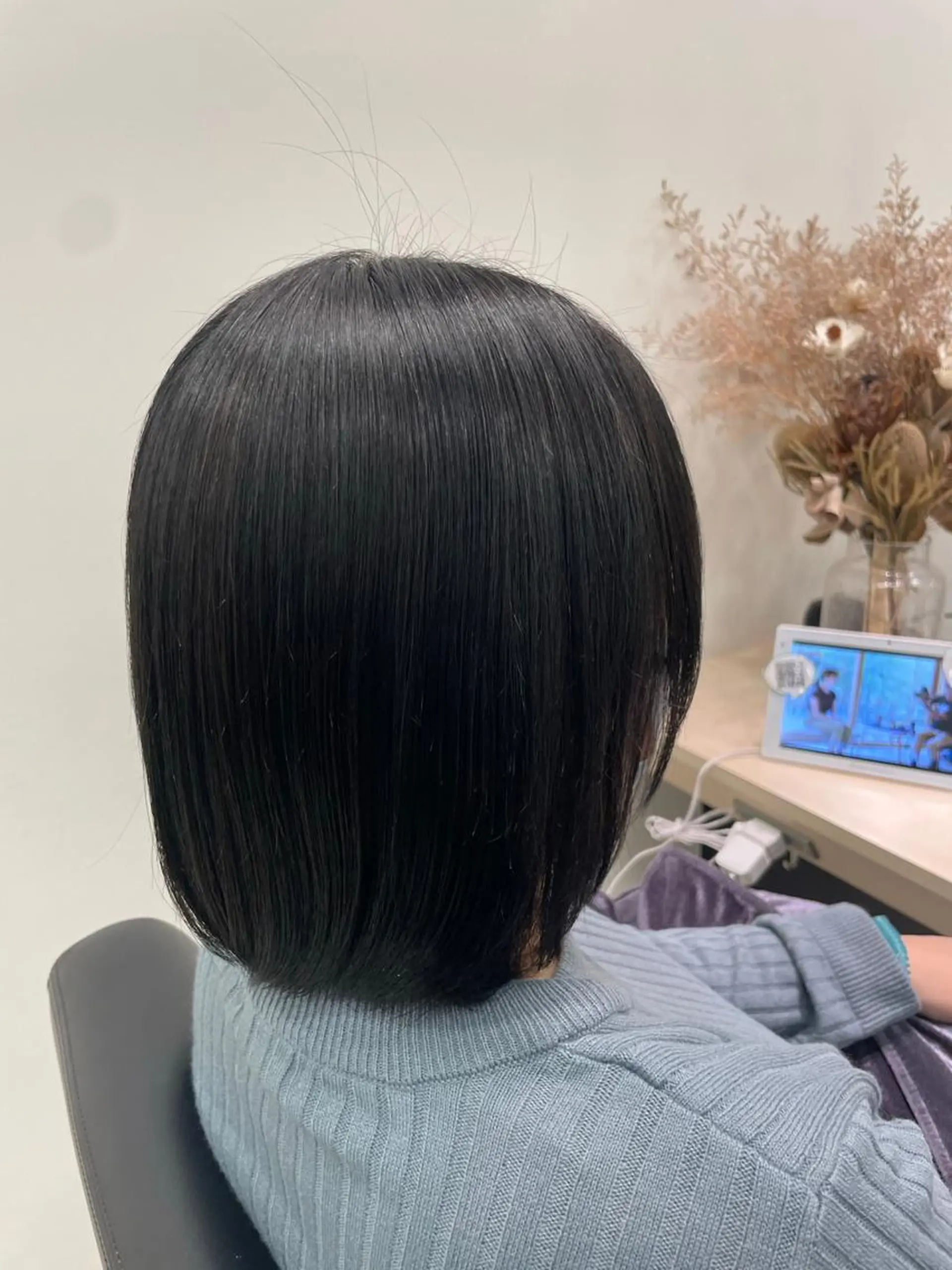 ミディアム カラー ヘアカラー クロスパーマ/うる艶 カラー/Kurumiのヘアスタイル