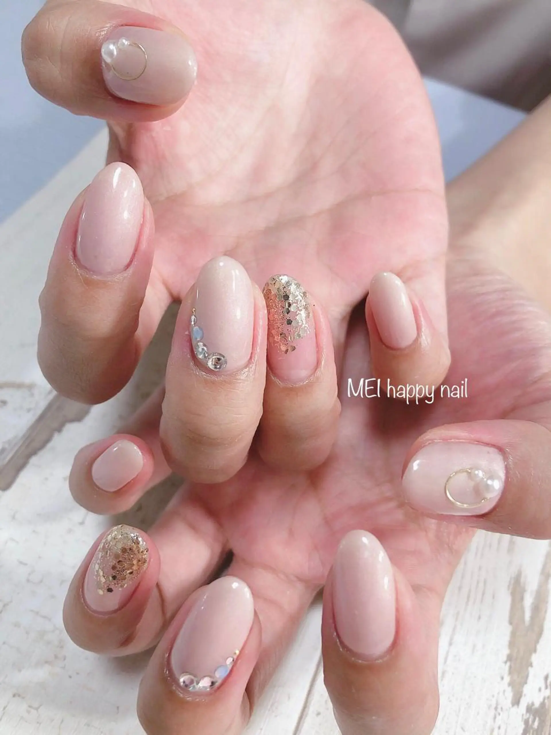 ネイル 北浦和 自爪育成ケアのネイルデザイン