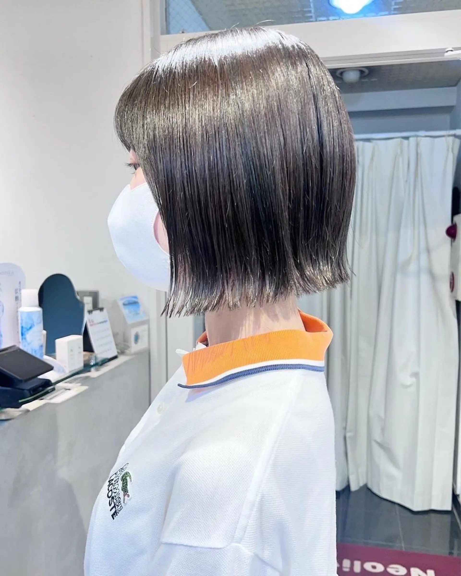 ショート センターパート /ニュアンスパーマのヘアスタイル