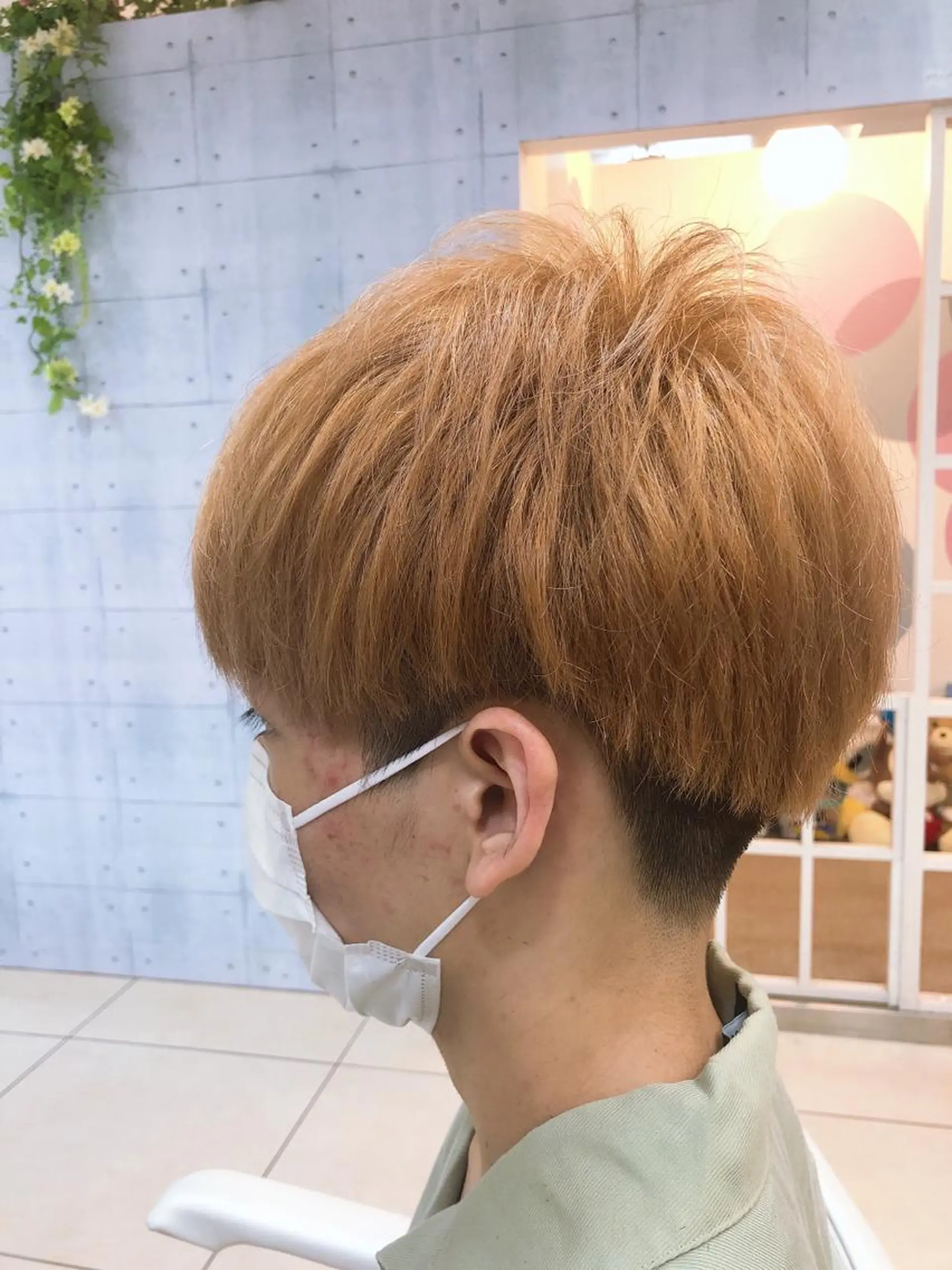 ショート カラー メンズ 髪質改善× ハイライト溝江のヘアスタイル