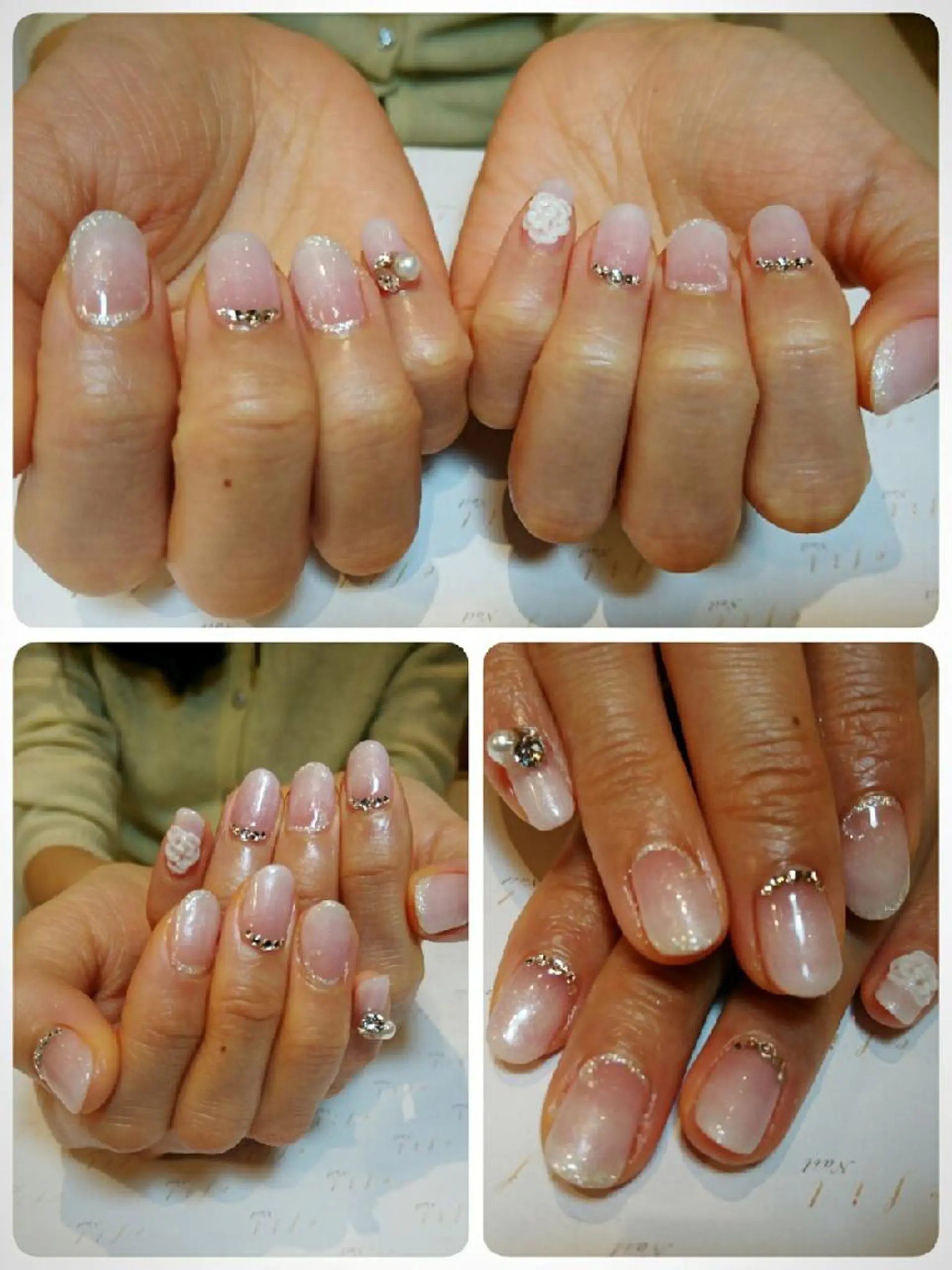 ネイル 持ち込み ブライダルネイル みー shakushiroのネイルデザイン