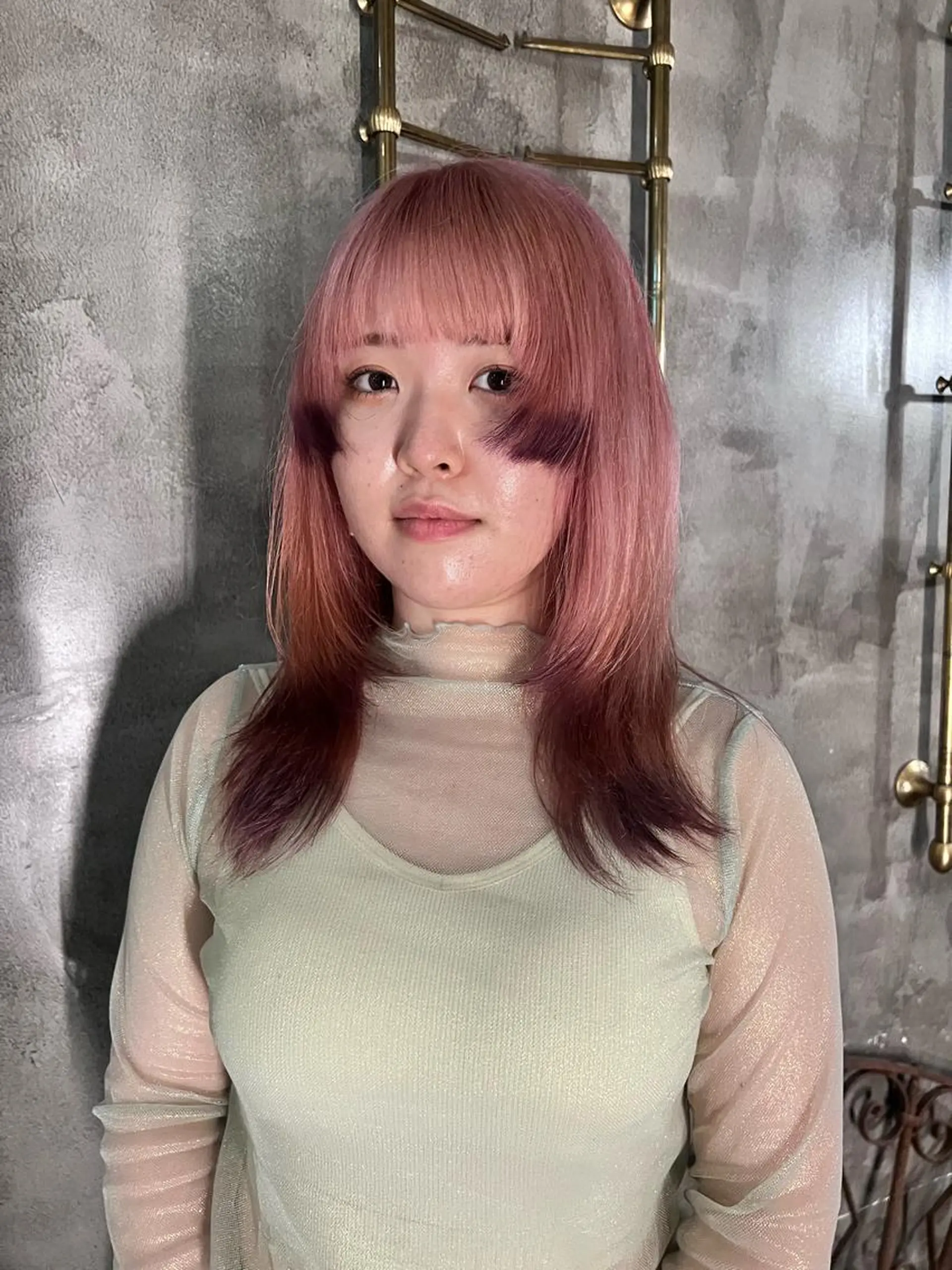 ミディアム カラー カット ヘアカラー haco＋所属・圧倒的デザイン力 店長🎨RENAのヘアスタイル