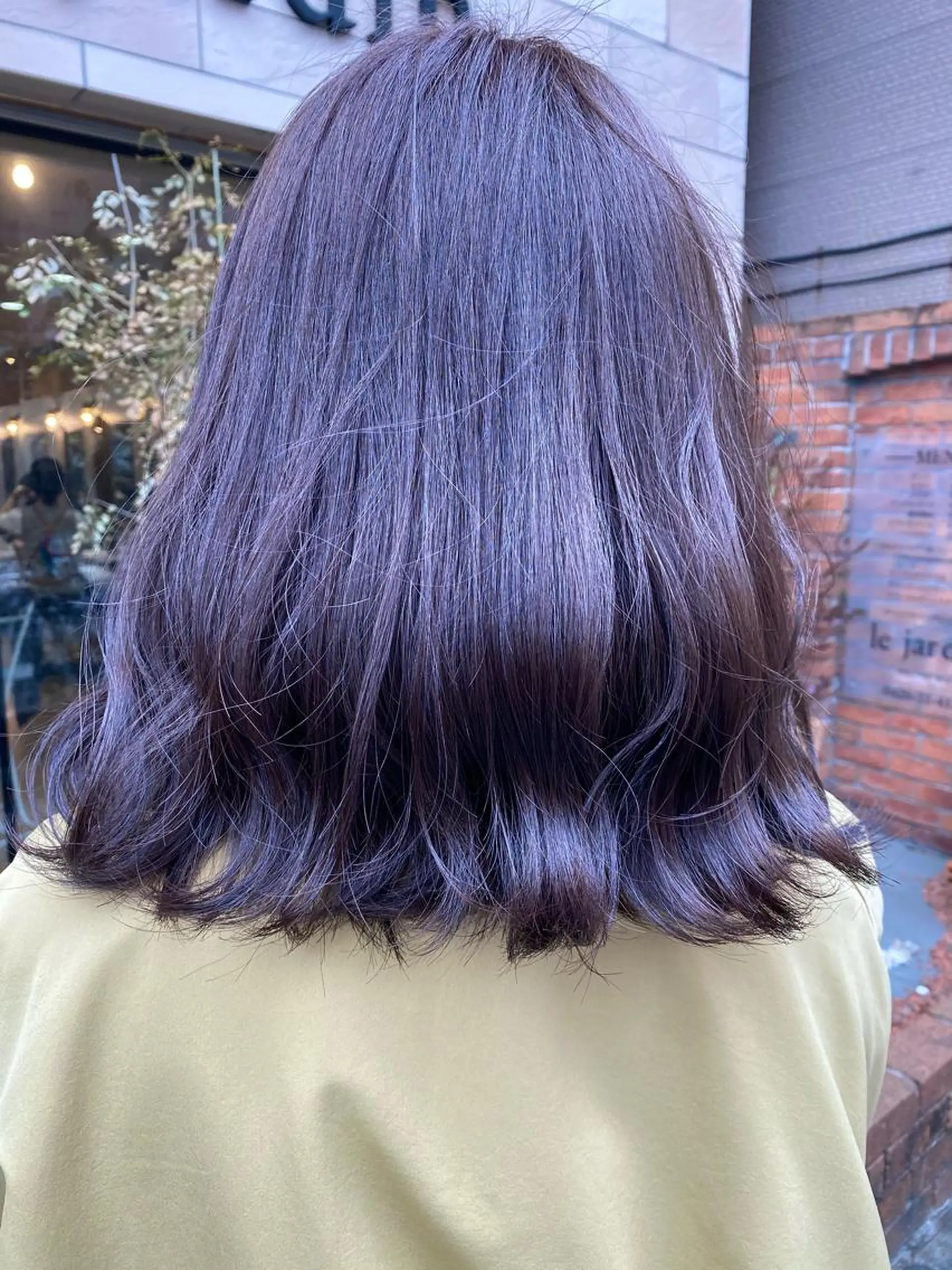 セミロング カラー ブルーカラー ブルーバイオレット バイオレットカラー カット ヘアカラー トリートメント 特殊カラー特化 ✂️SHIAN フジのヘアスタイル