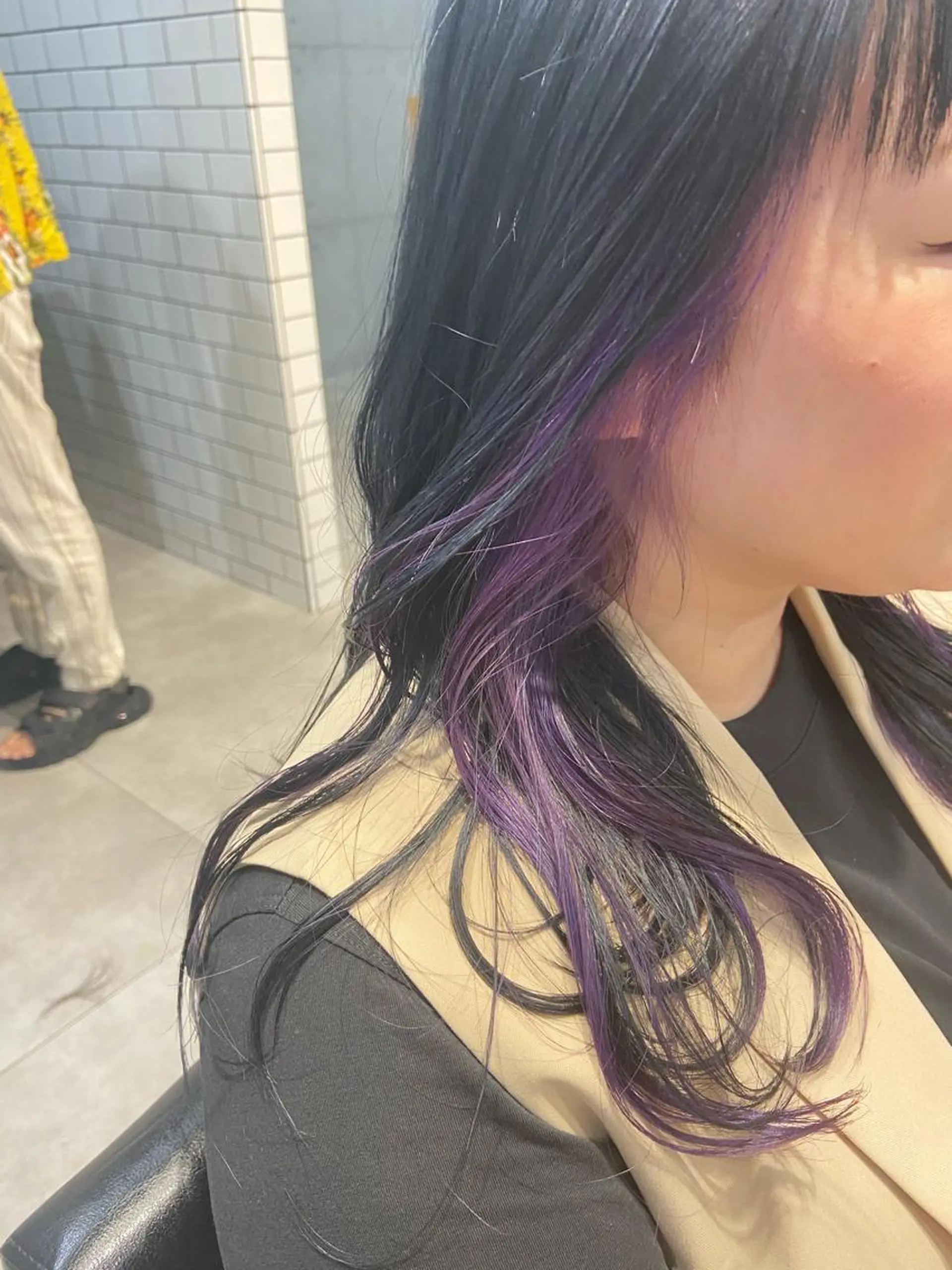 セミロング パープルカラー ヘアカラー トリートメント 💫newi💫村上 孝一のヘアスタイル