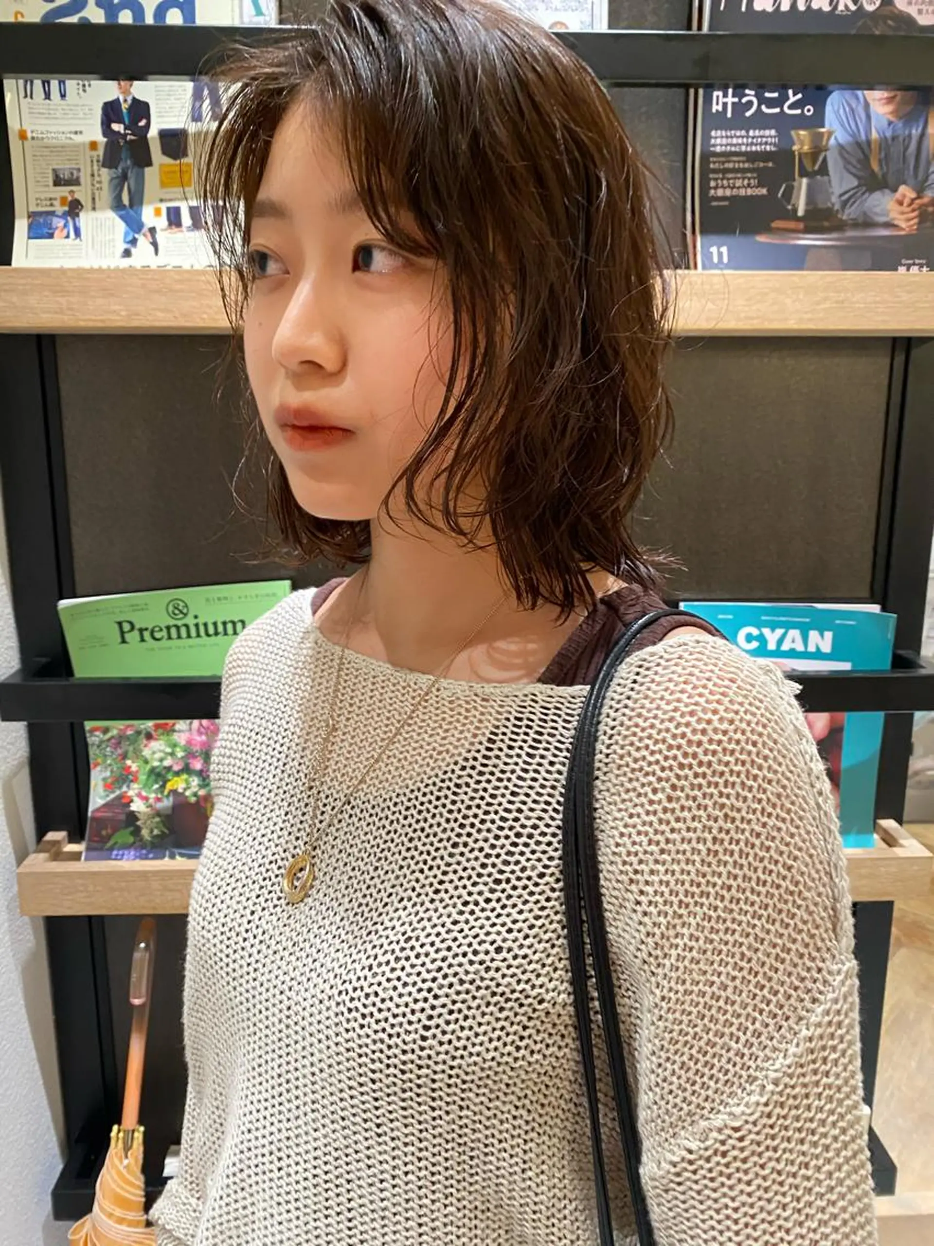 ミディアム パーマ ミディアムパーマ Pros所属・🌙nana/ボブ /酸性ストレート🌙のヘアスタイル