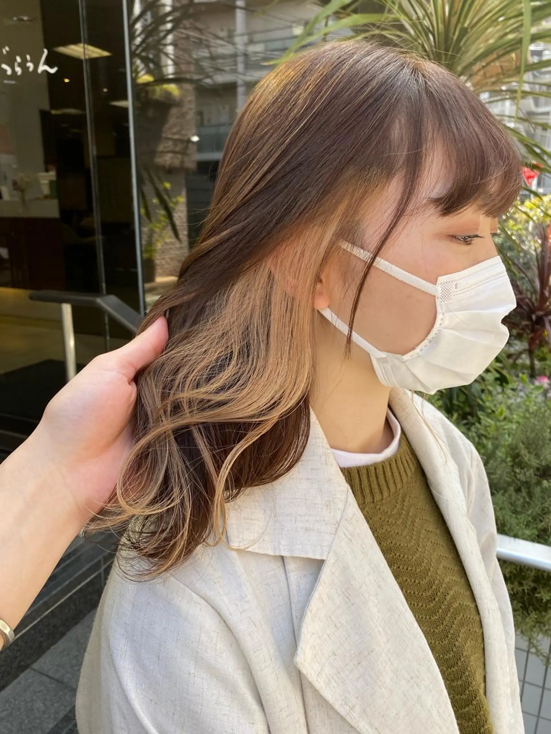 セミロング カラー ブリーチ指名No.1 Daikiのヘアスタイル