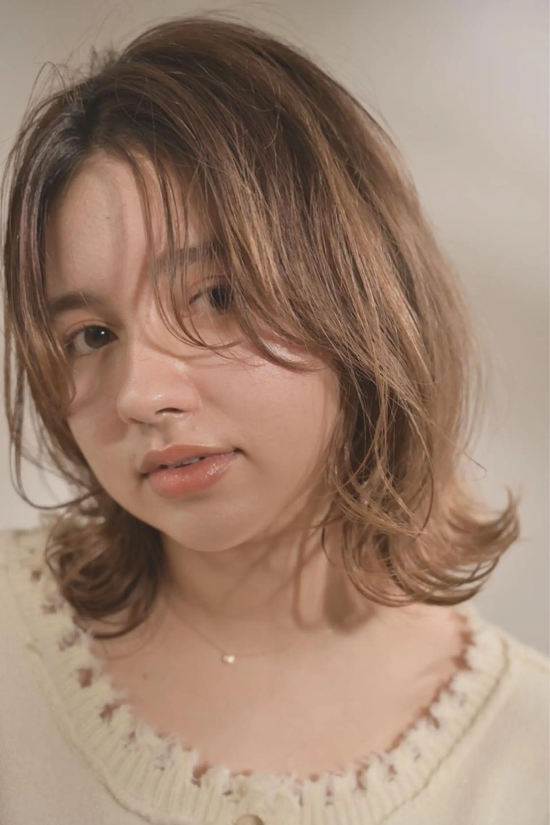 ミディアム カラー カット ヘアカラー トリートメント ぱつっとボブ/ 小野あかねのその他イメージ