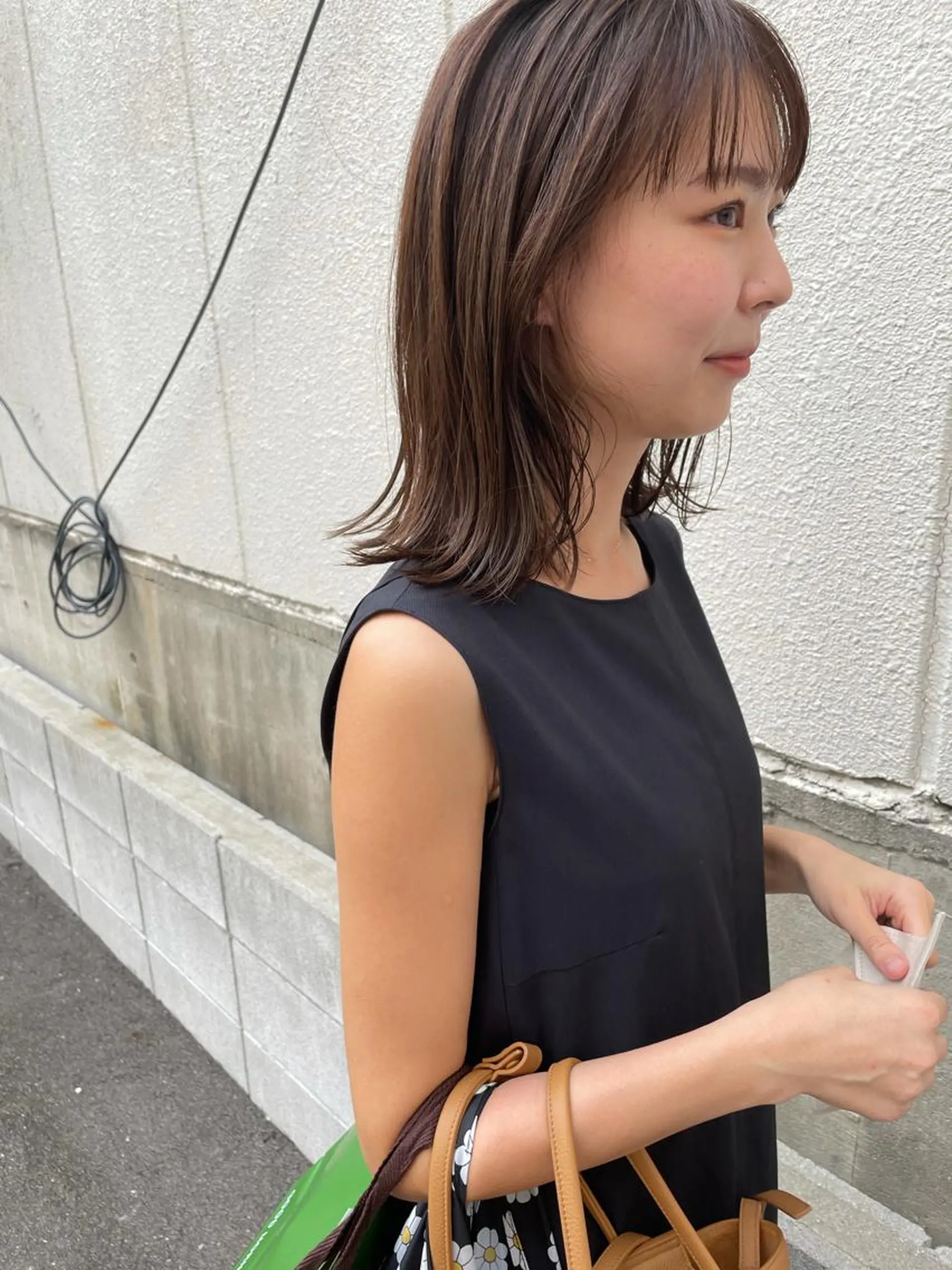 セミロング ヘアカラー トリートメント さの あやねのヘアスタイル