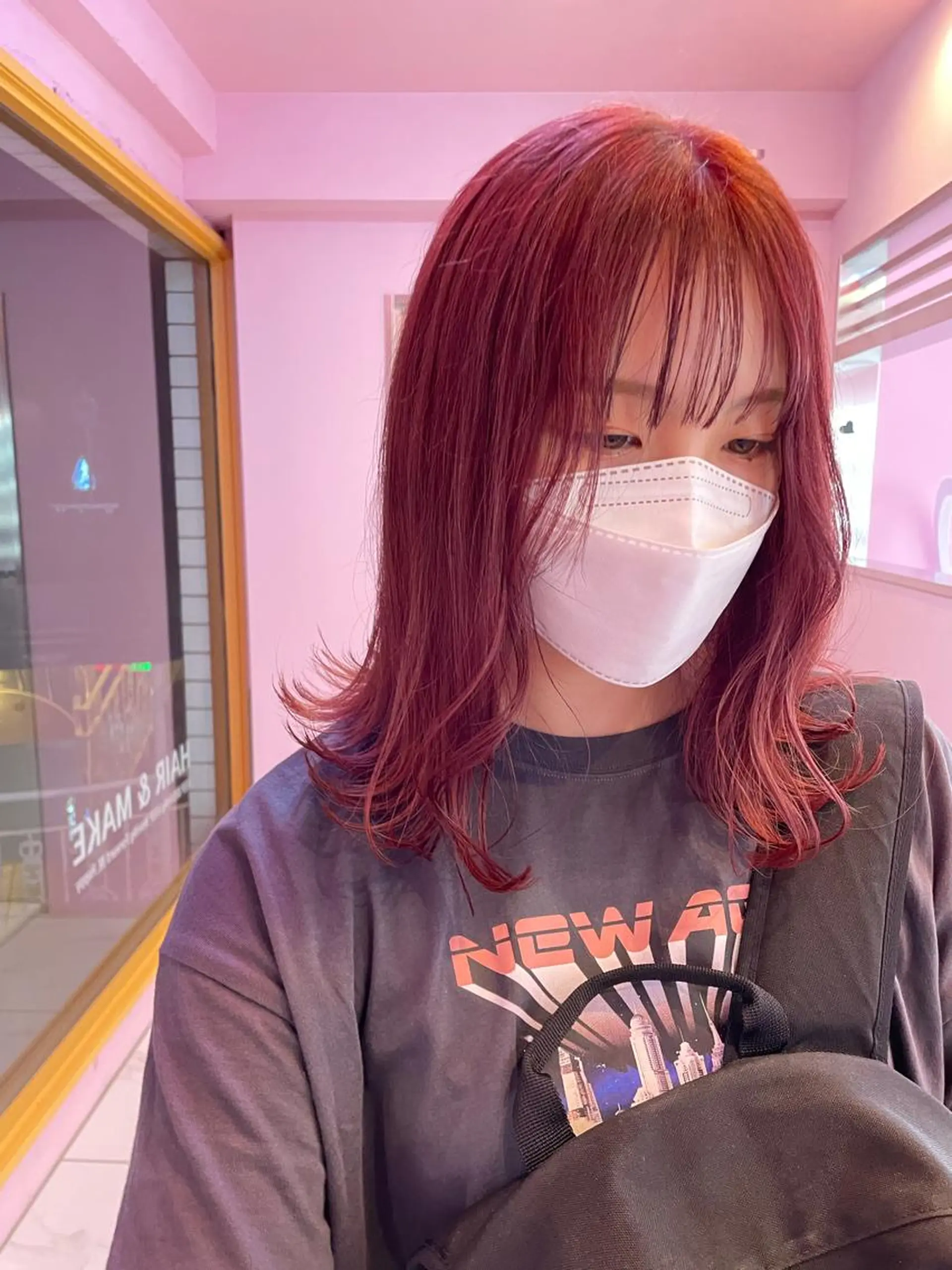 セミロング カラー 心斎橋/ブリーチ minamiのヘアスタイル